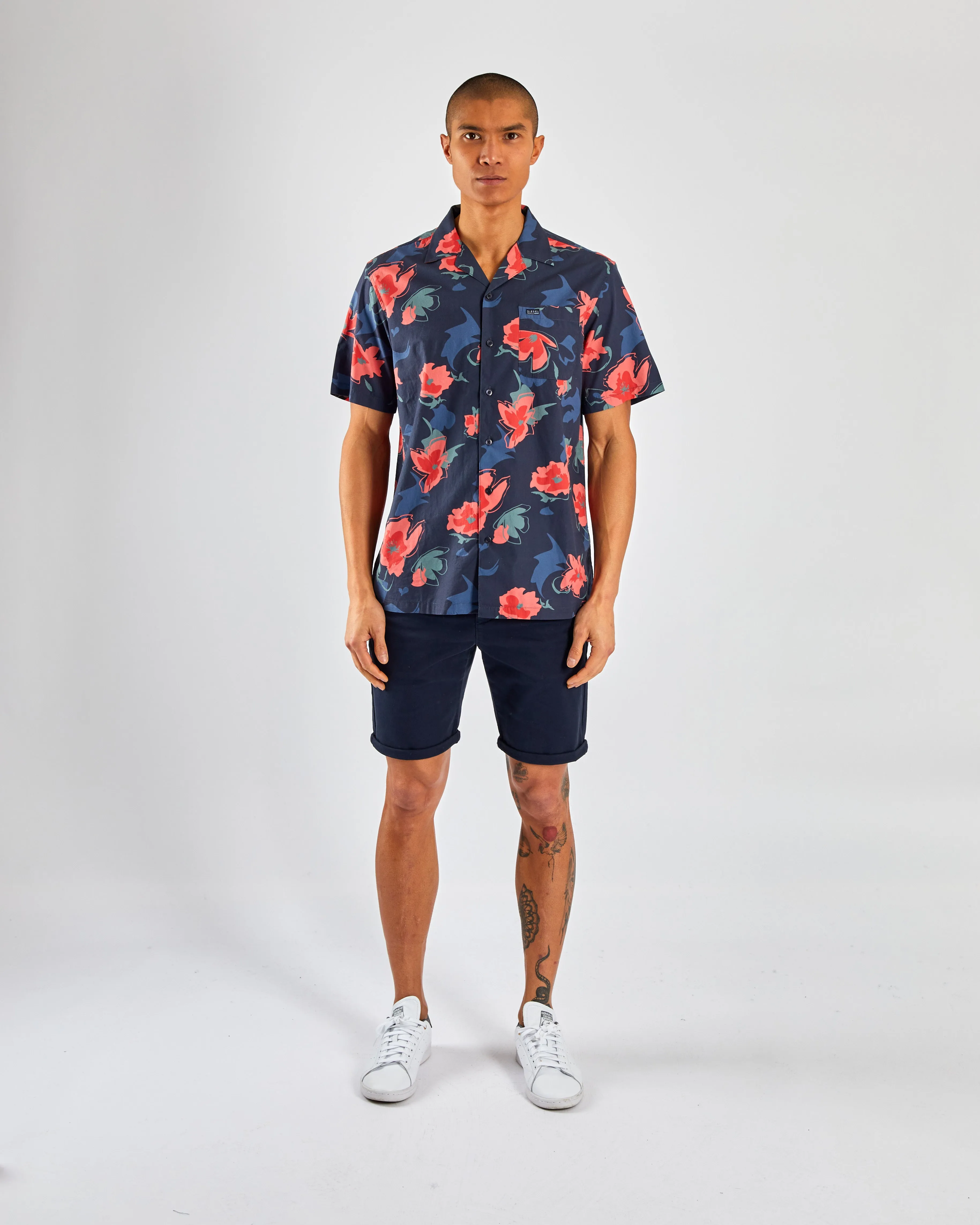 Kiefer SS Shirt Navy Print