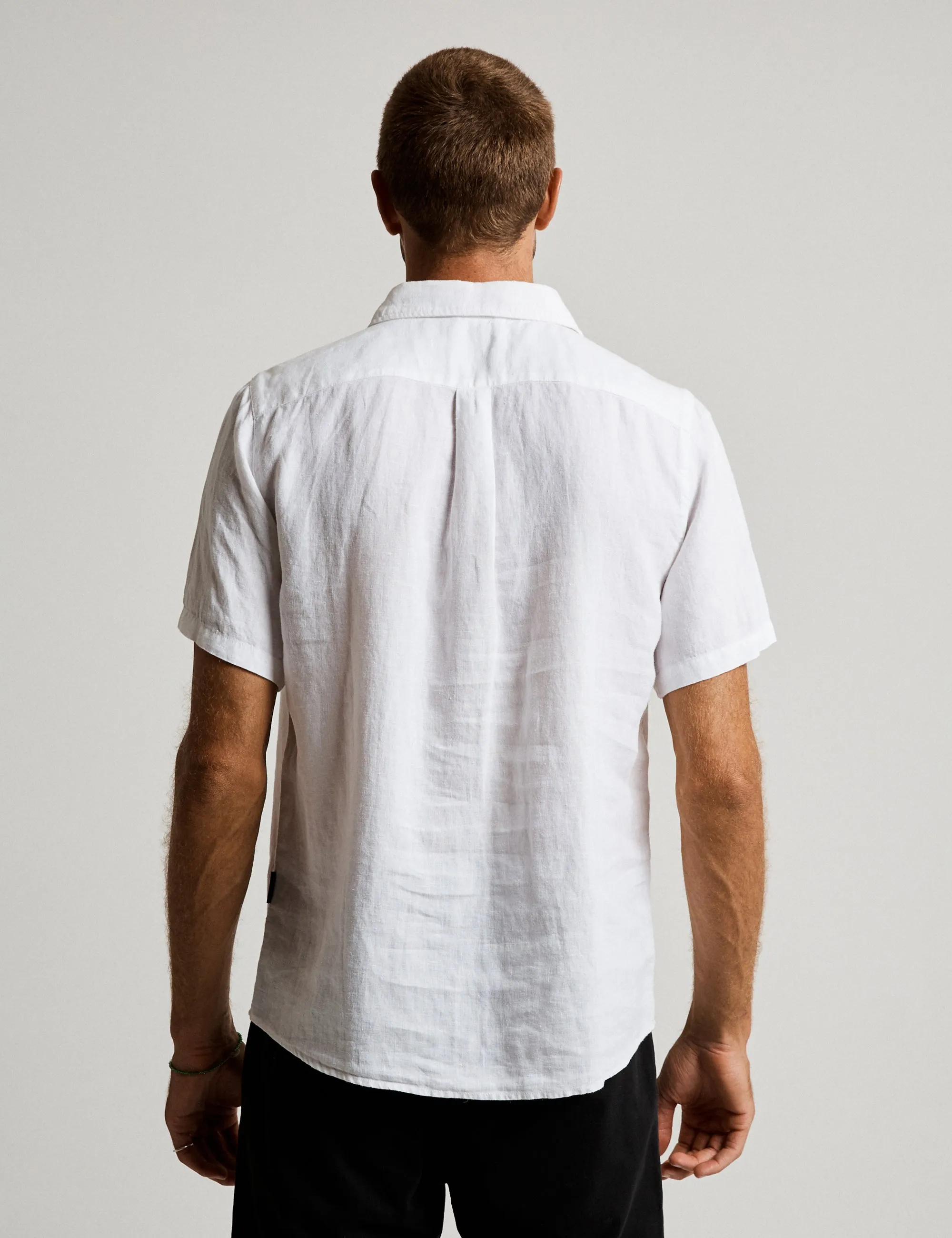 Linen Short Sleeve Shirt - White