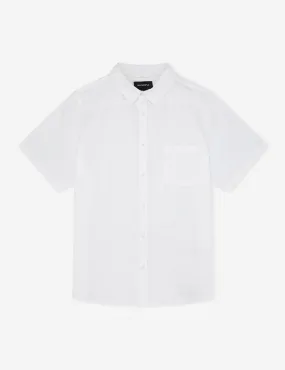 Linen Short Sleeve Shirt - White