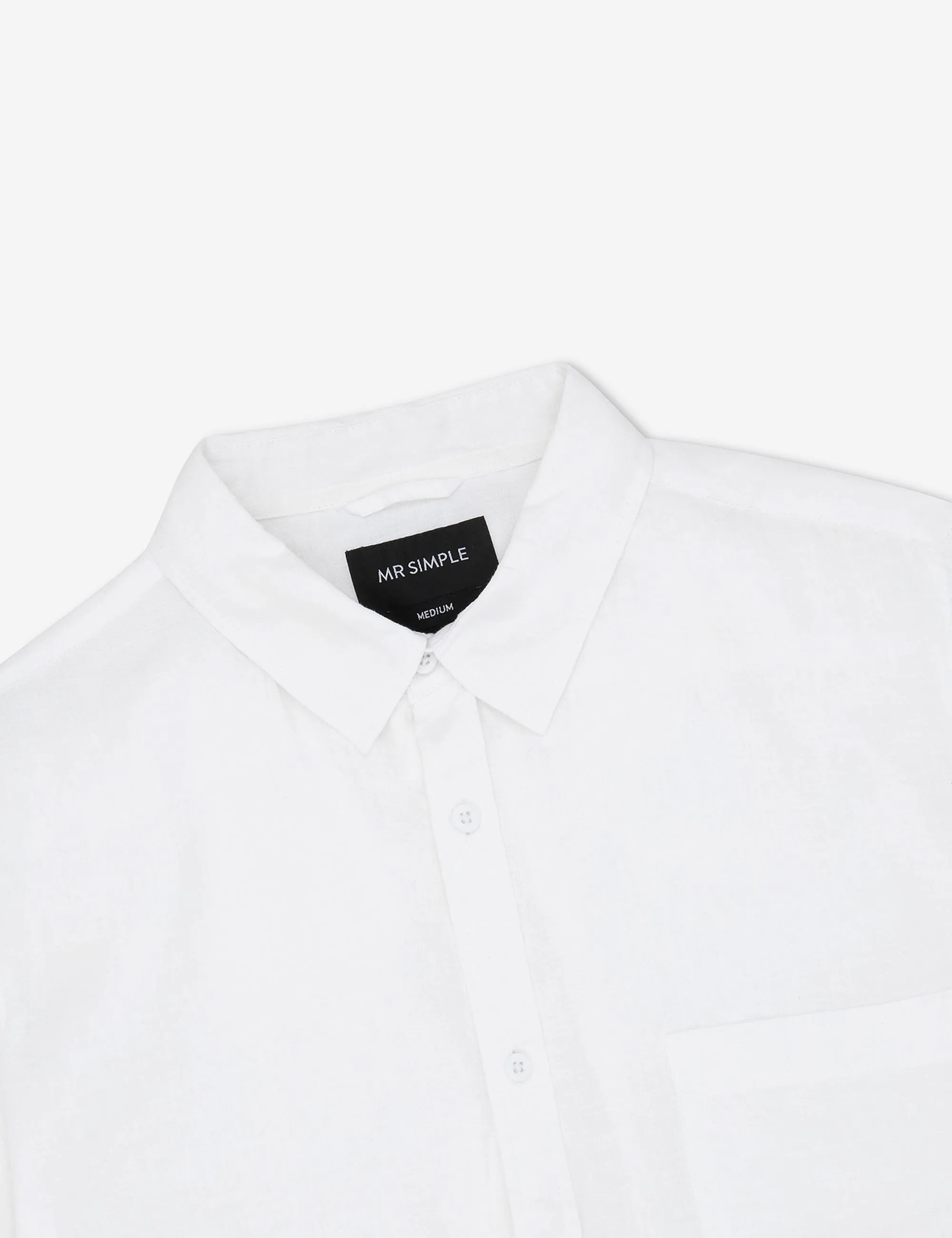 Linen Short Sleeve Shirt - White