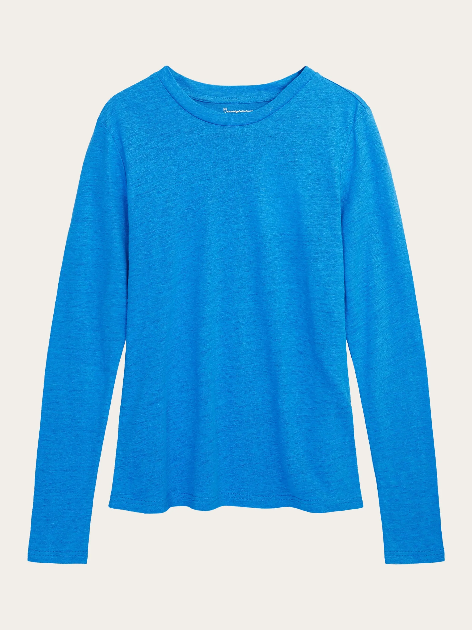 Long sleeve linen t-shirt - GOTS/Vegan - Malibu Blue