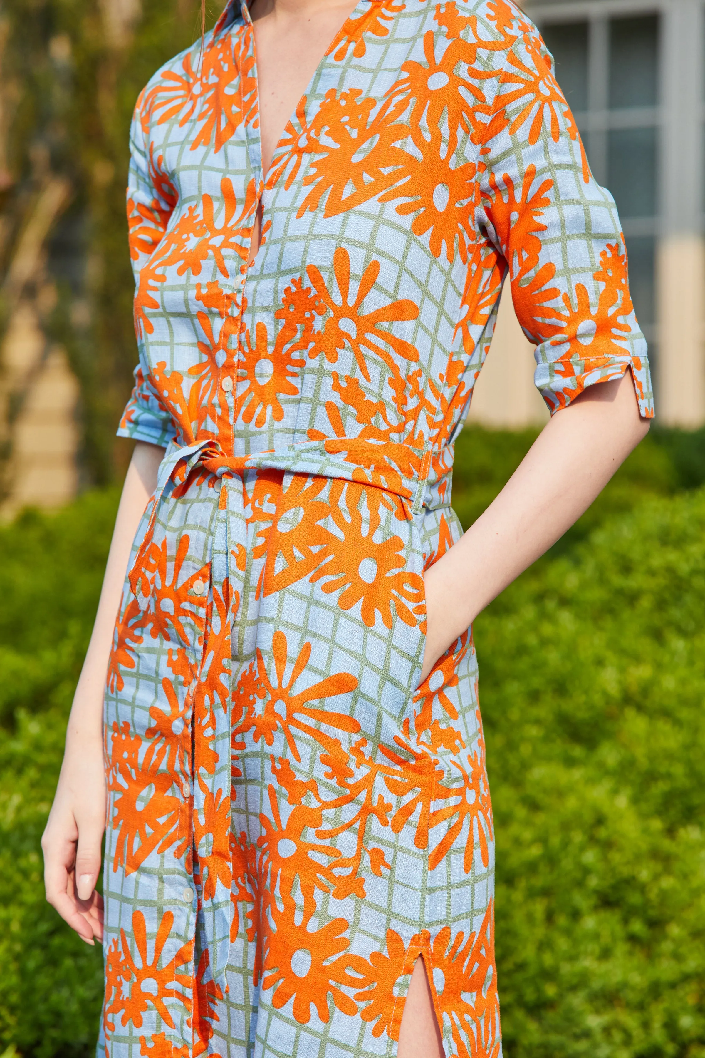 Lucy Dress - Beach Days Orange