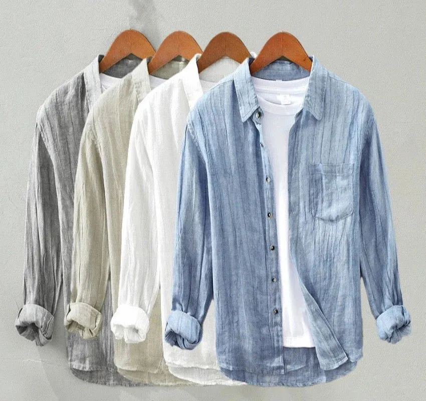 Men's Cotton-Linen Shirt (Pack of 4)