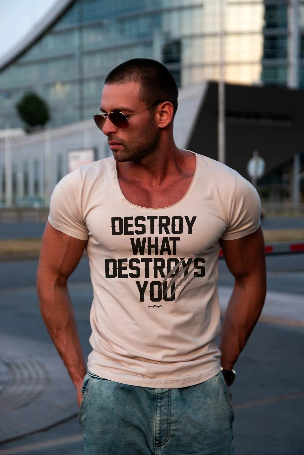 Men's T-shirt "Destroy What Destroys You" MD980