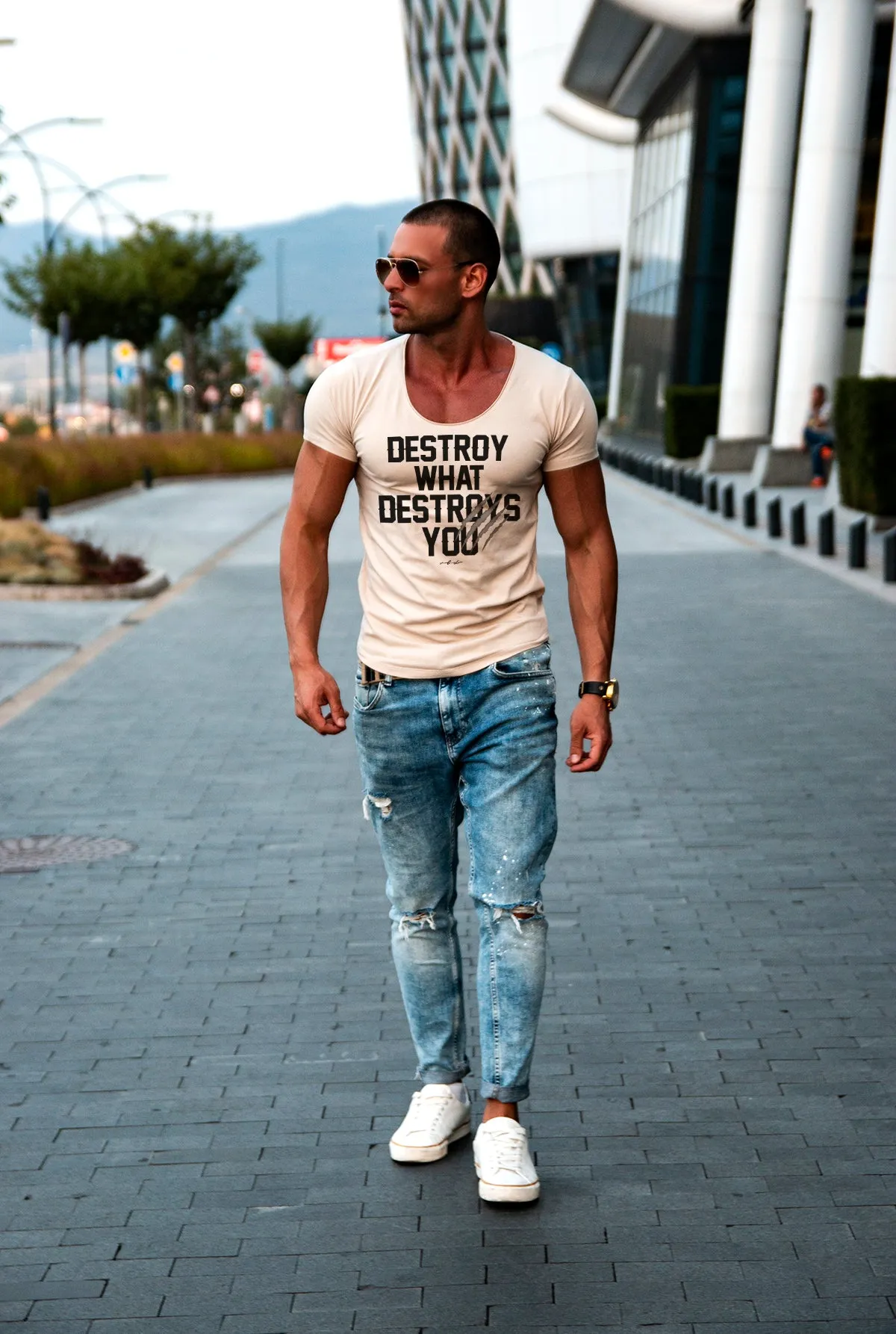 Men's T-shirt "Destroy What Destroys You" MD980