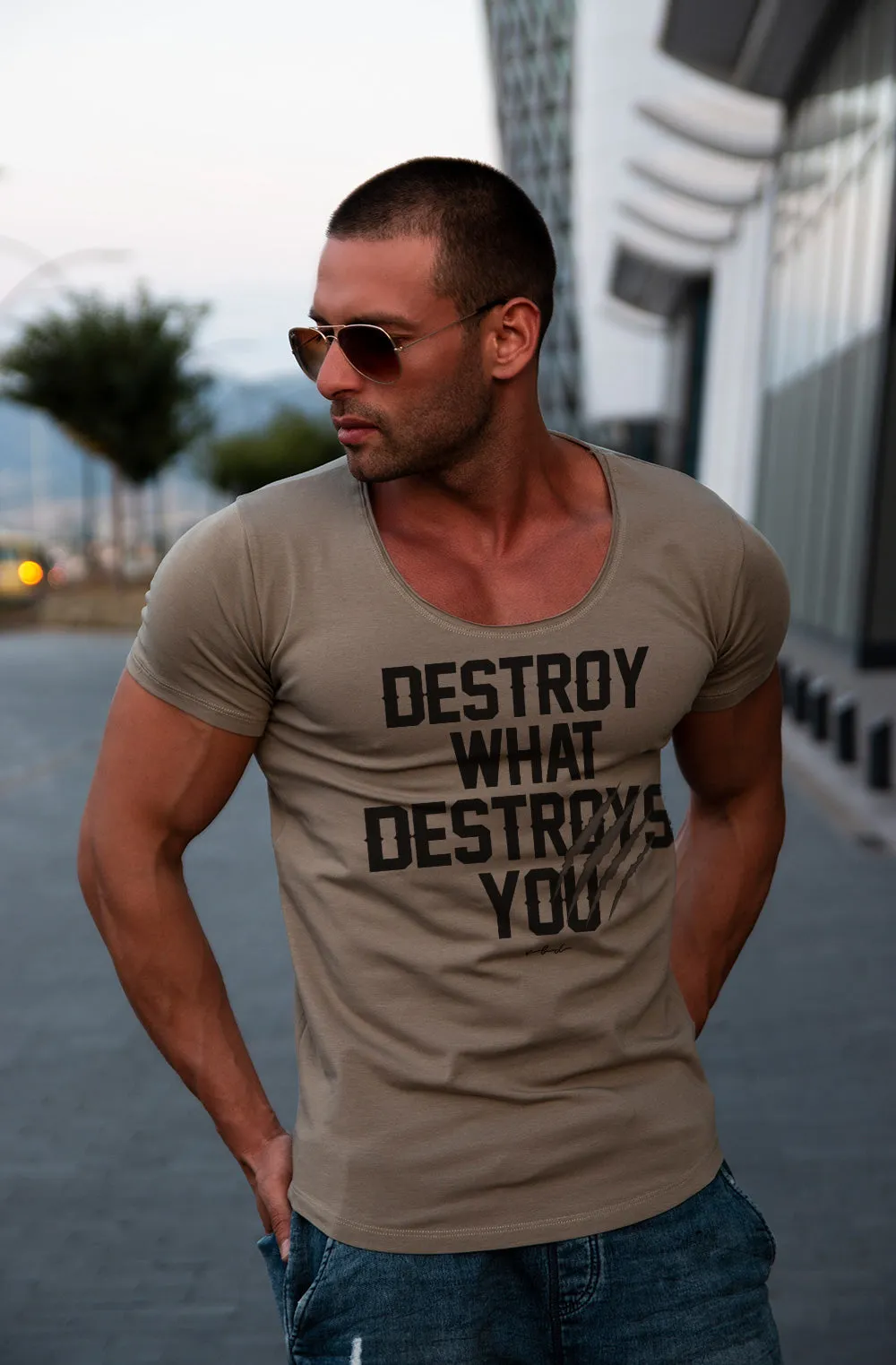 Men's T-shirt "Destroy What Destroys You" MD980