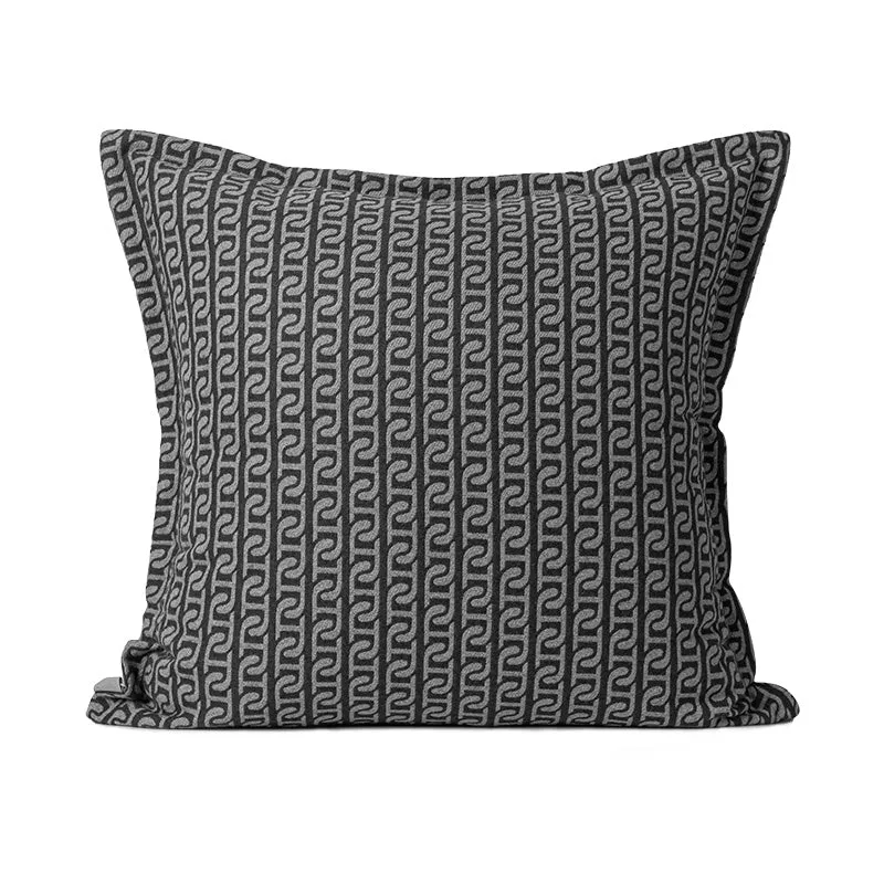 Modern Black and Grey Throw Cushion