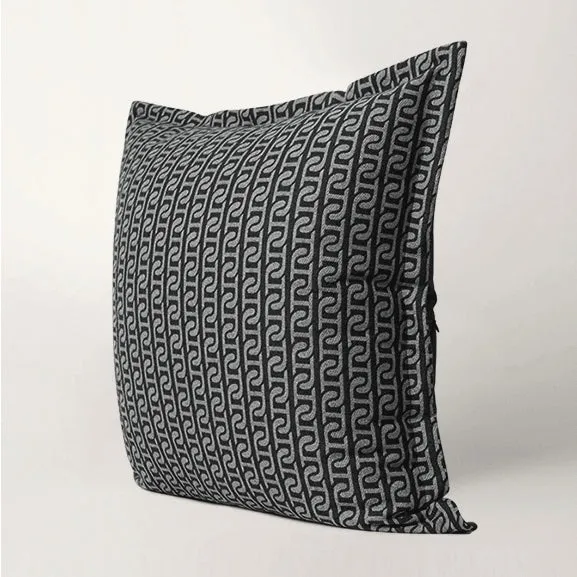 Modern Black and Grey Throw Cushion