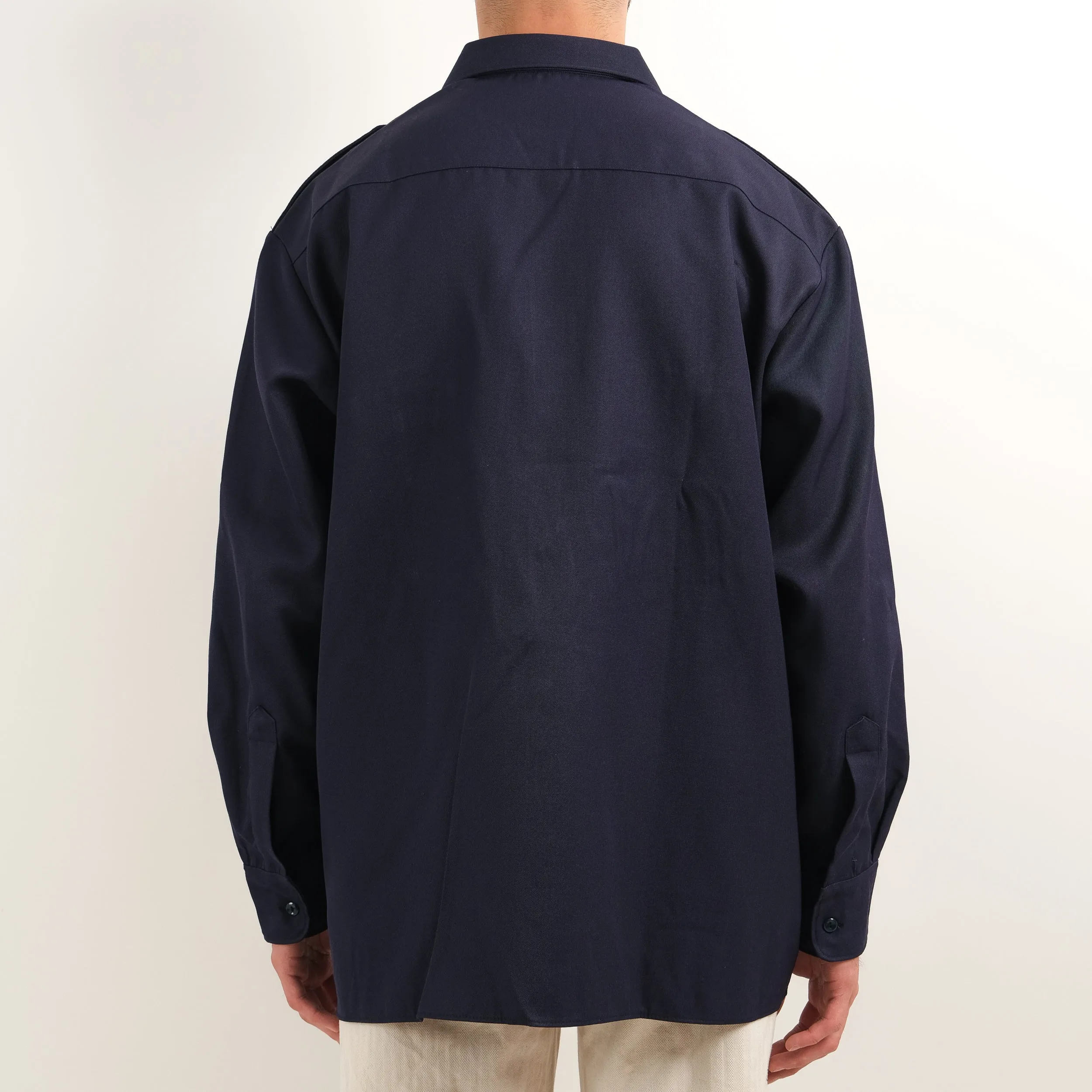 NAVY FRENCH MILITARY SHIRT