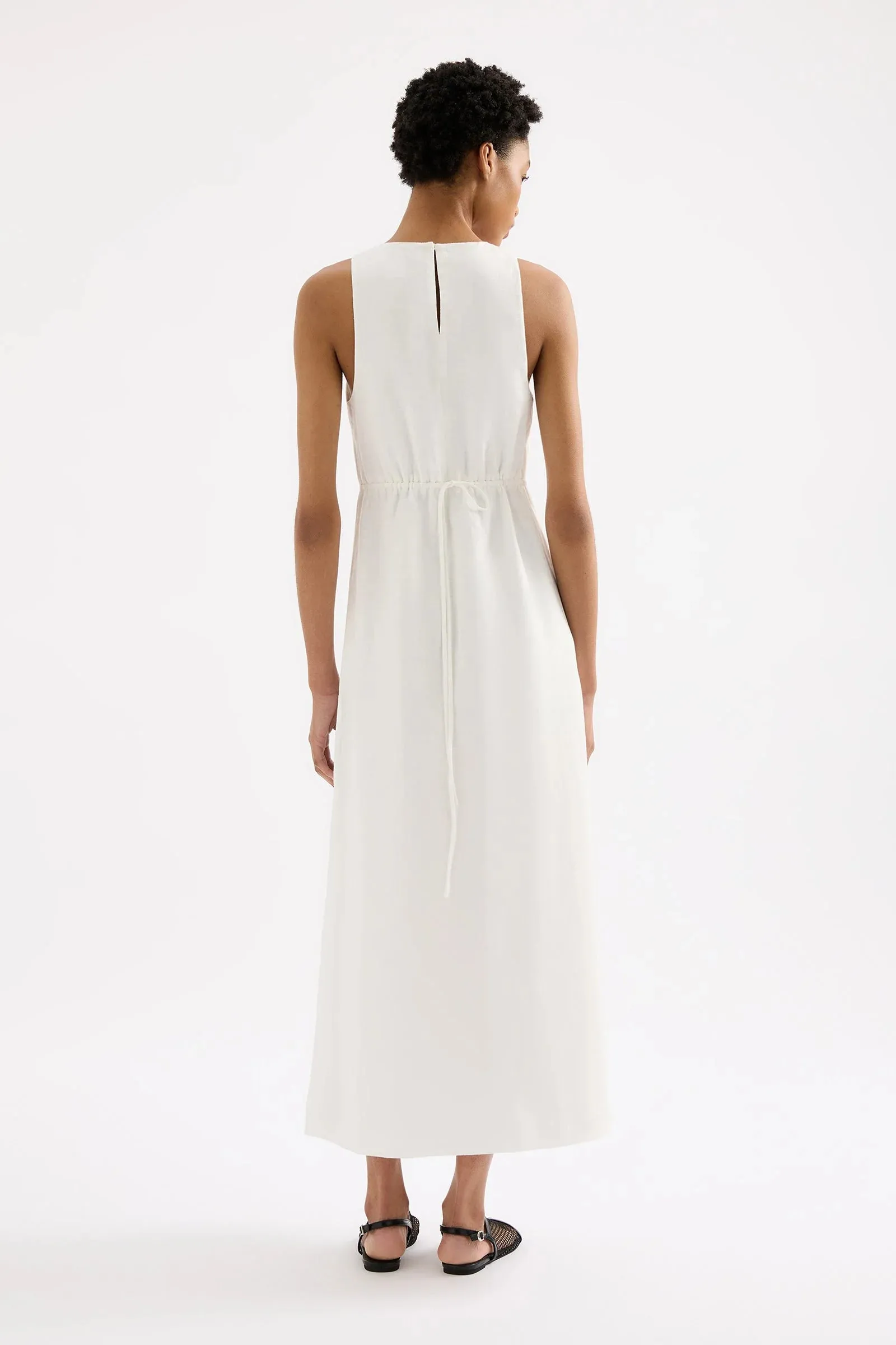 NUDE LUCY Thilda linen maxi dress - White