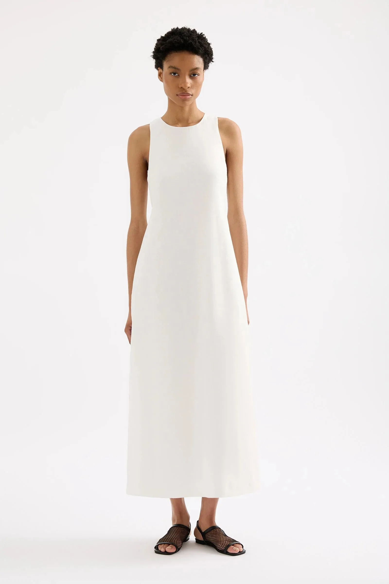 NUDE LUCY Thilda linen maxi dress - White