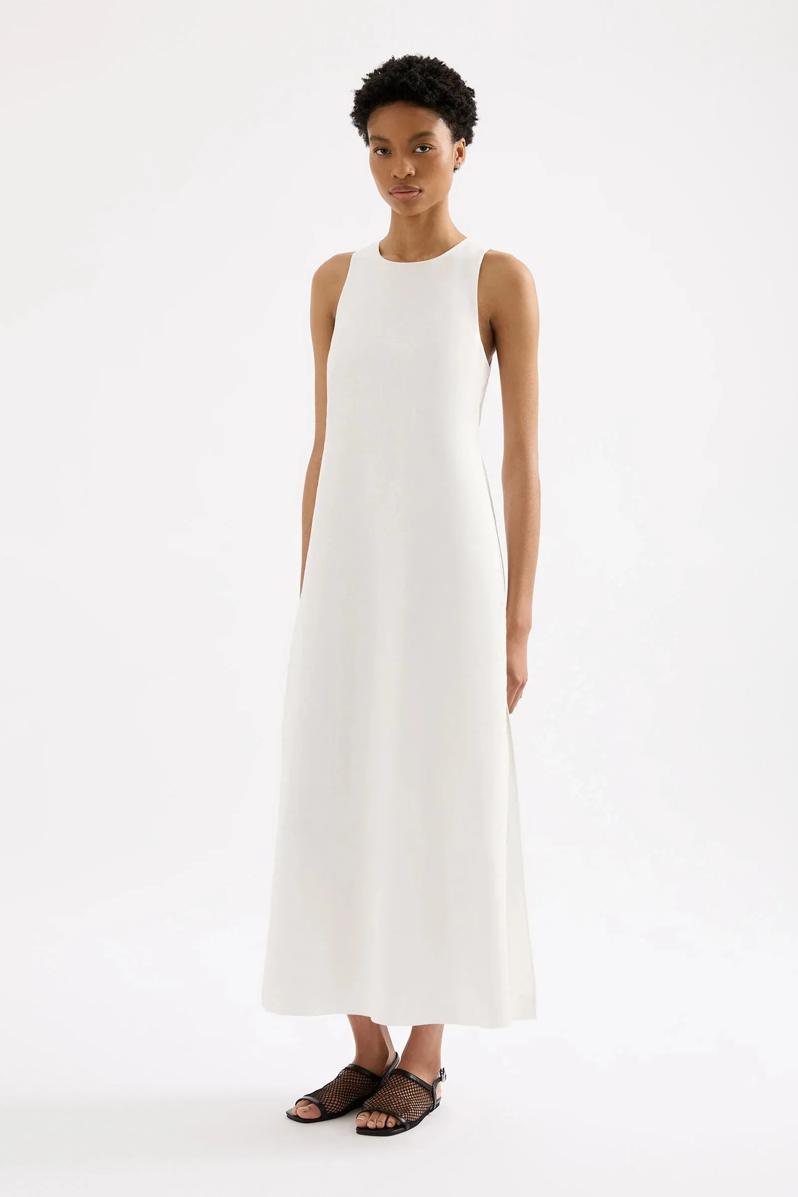 NUDE LUCY Thilda linen maxi dress - White