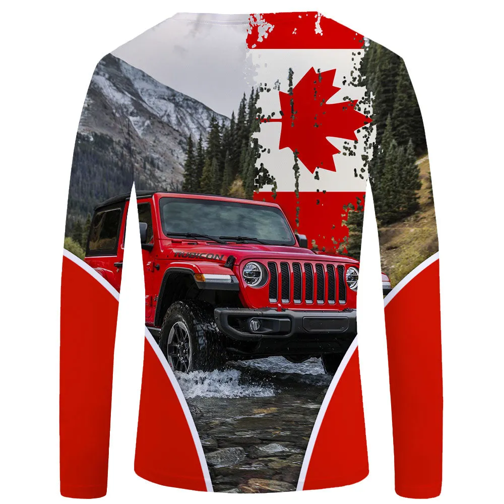 Off Road Jeep Canada Flag - UPF 50  Long Sleeve Shirt