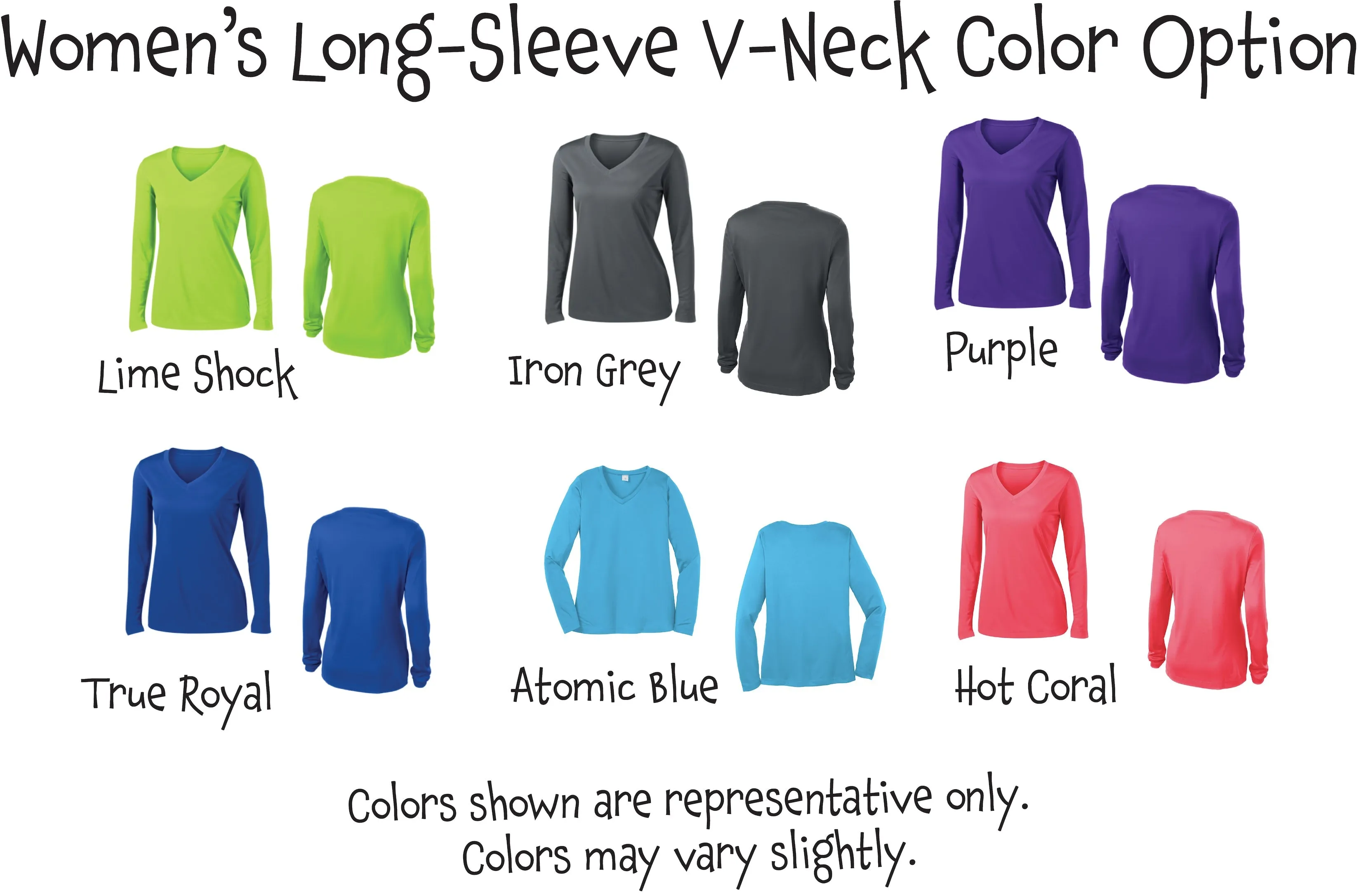 Pickle (Customizable) | Women's Long Sleeve V-Neck Pickleball Shirts | 100% Polyester