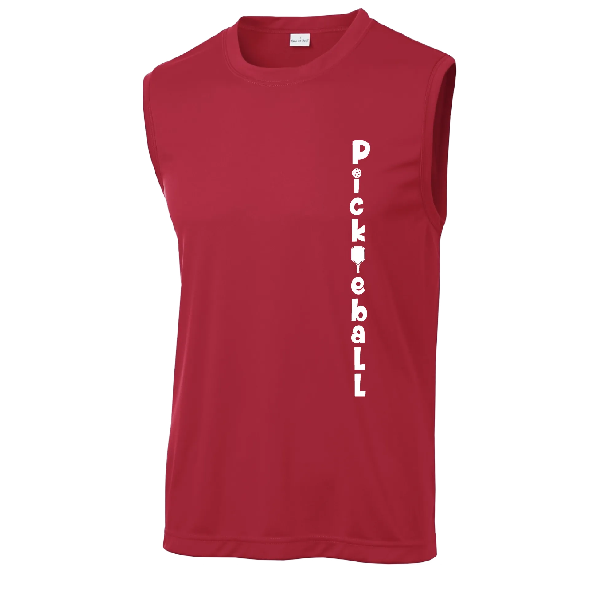 Pickleball (Vertical) Customizable | Men's Sleeveless Athletic Pickleball Shirt | 100% Polyester