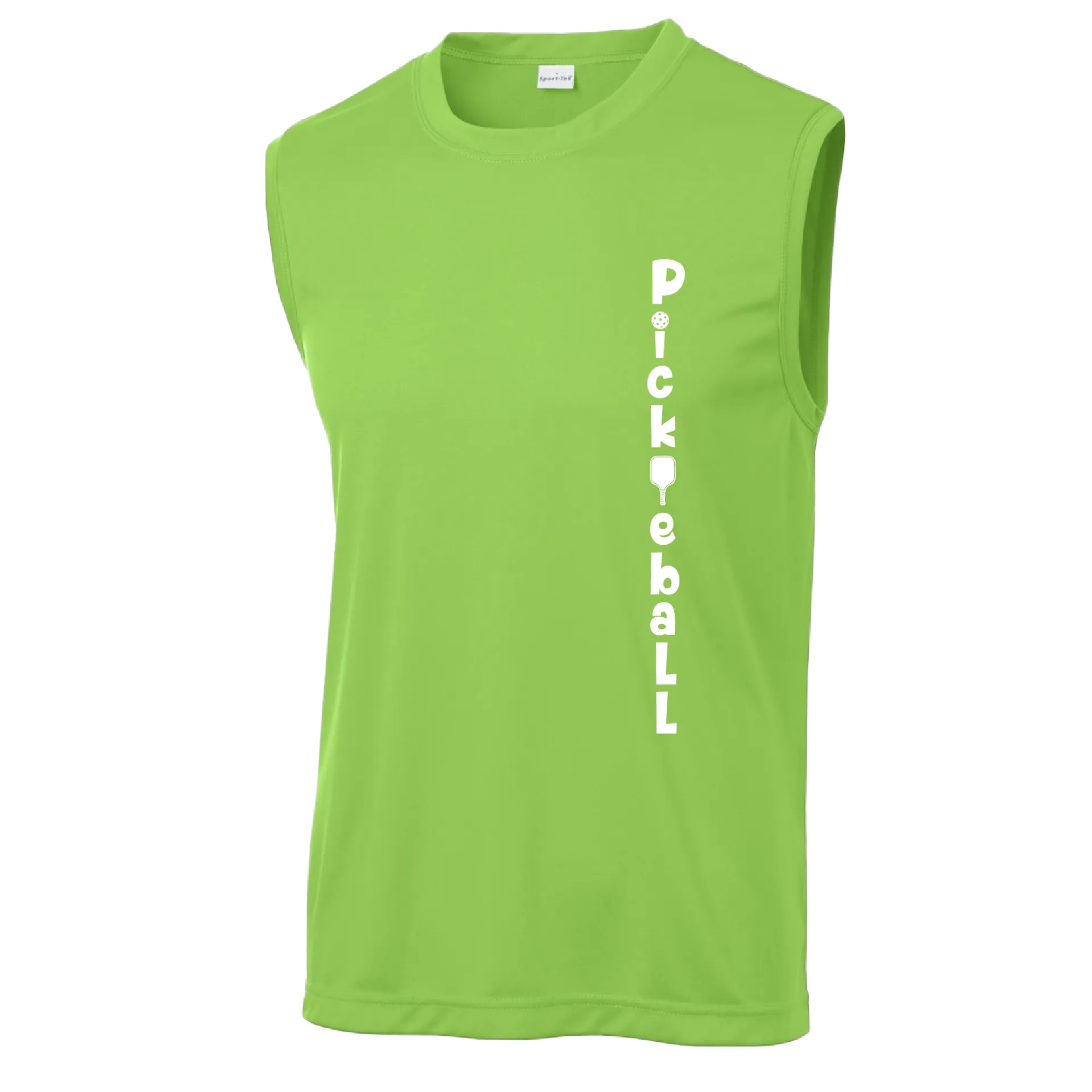 Pickleball (Vertical) Customizable | Men's Sleeveless Athletic Pickleball Shirt | 100% Polyester