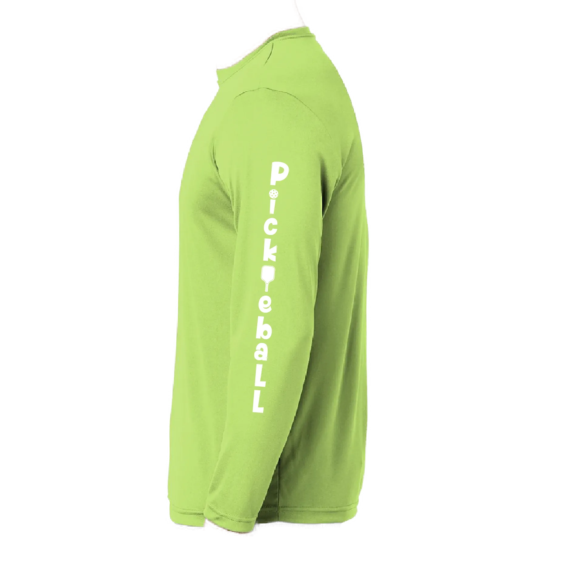 Pickleball (Vertical) Customizable | Youth Long Sleeve Athletic Pickleball Shirt | 100% Polyester