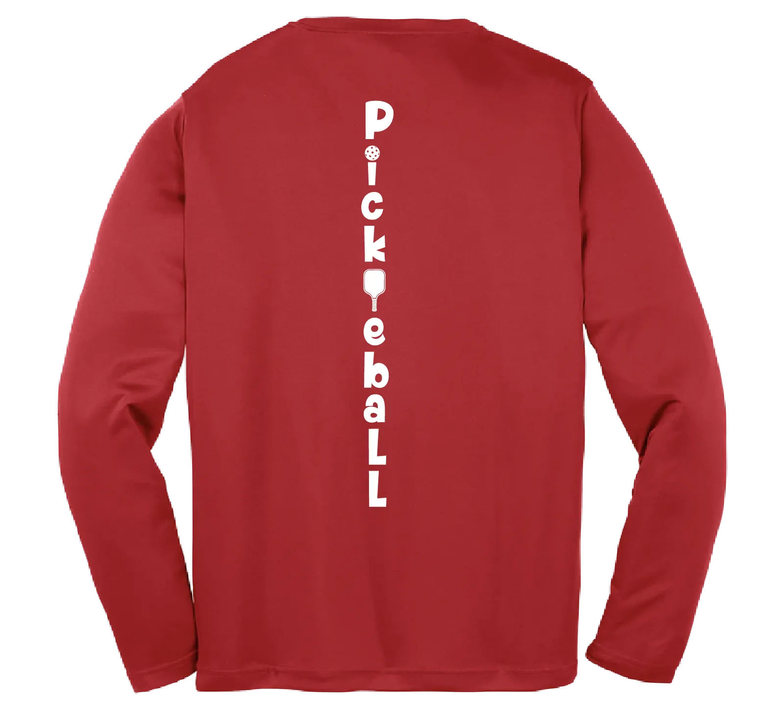 Pickleball (Vertical) Customizable | Youth Long Sleeve Athletic Pickleball Shirt | 100% Polyester