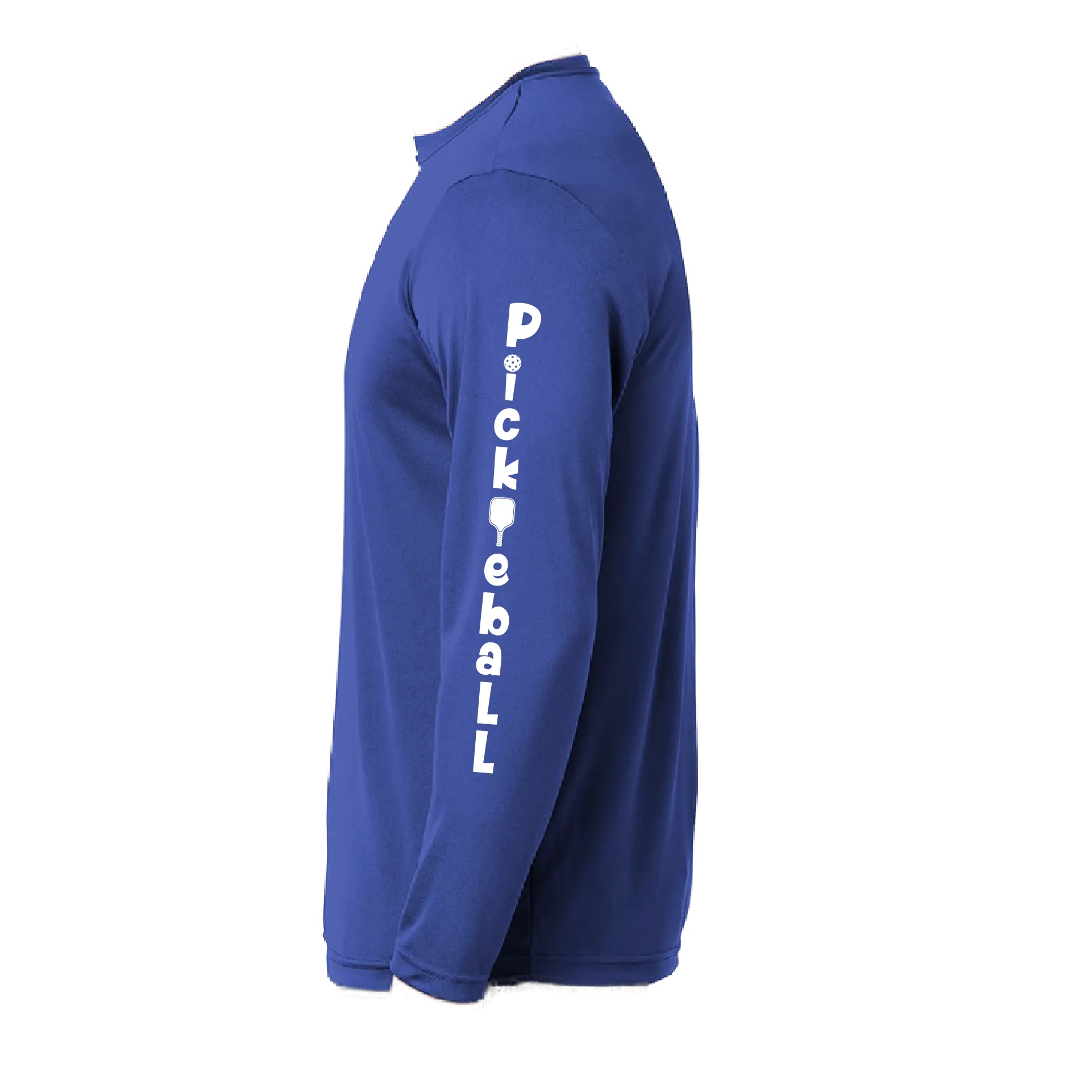 Pickleball (Vertical) Customizable | Youth Long Sleeve Athletic Pickleball Shirt | 100% Polyester