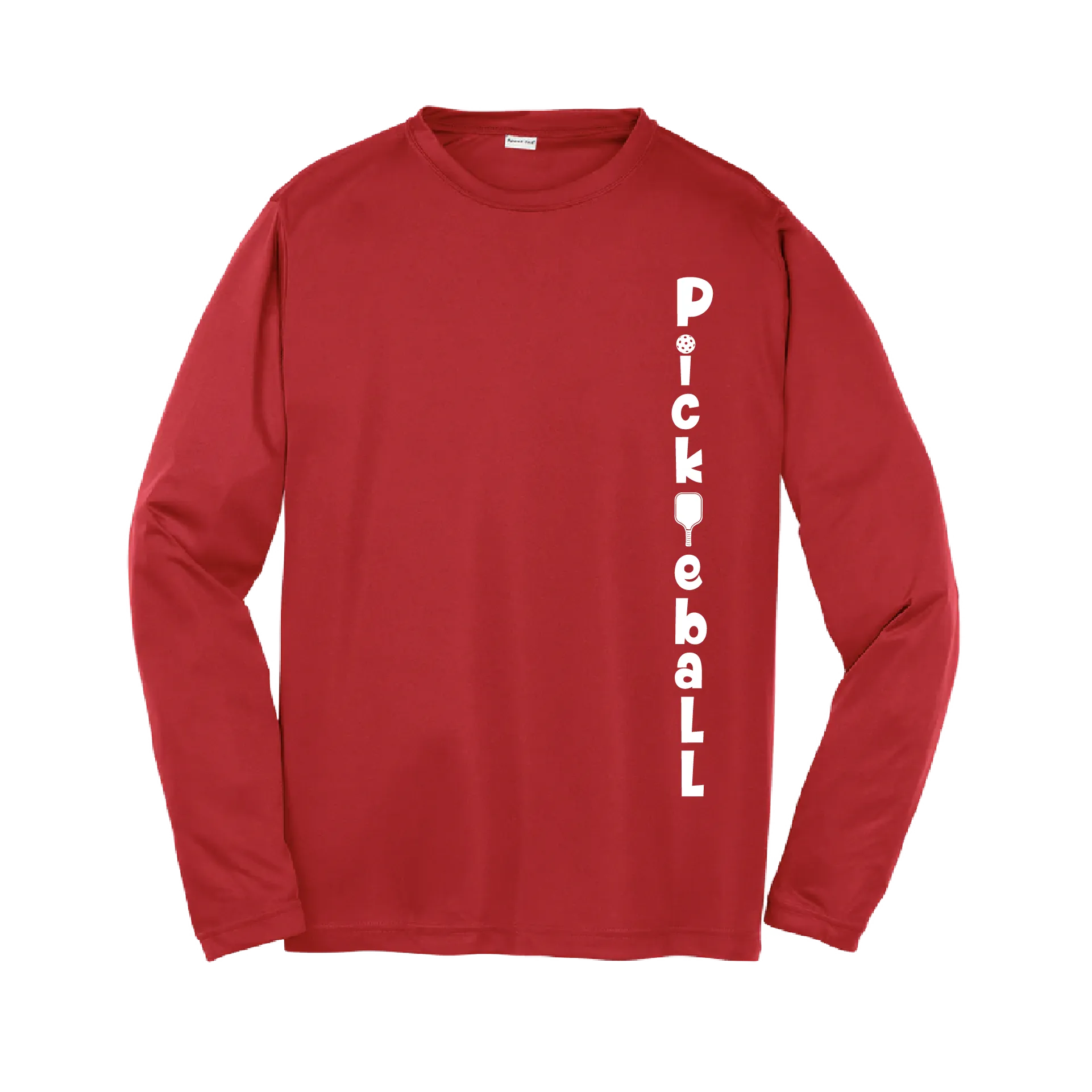 Pickleball (Vertical) Customizable | Youth Long Sleeve Athletic Pickleball Shirt | 100% Polyester