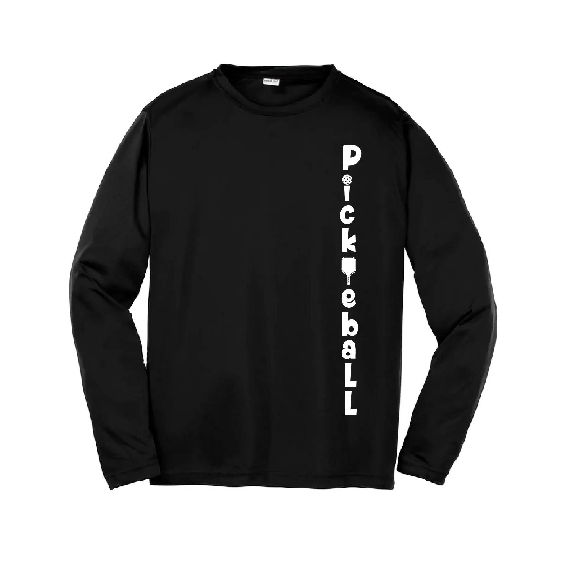 Pickleball (Vertical) Customizable | Youth Long Sleeve Athletic Pickleball Shirt | 100% Polyester