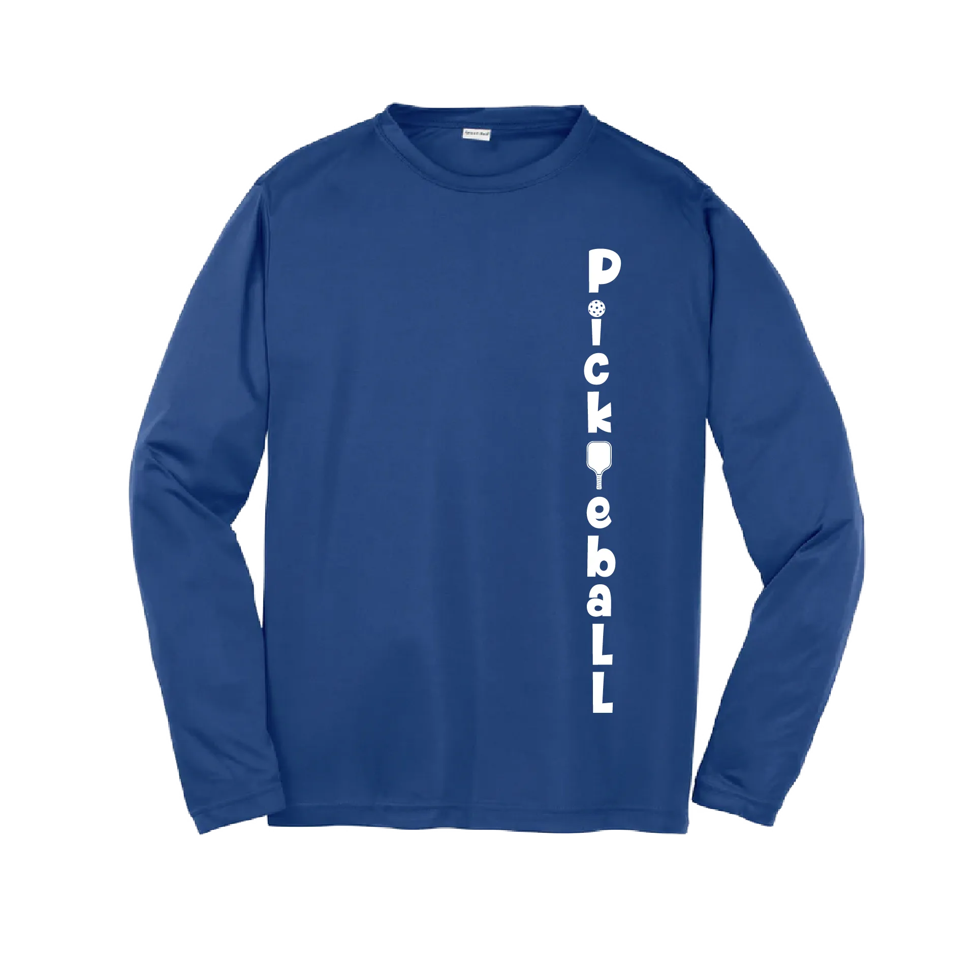 Pickleball (Vertical) Customizable | Youth Long Sleeve Athletic Pickleball Shirt | 100% Polyester