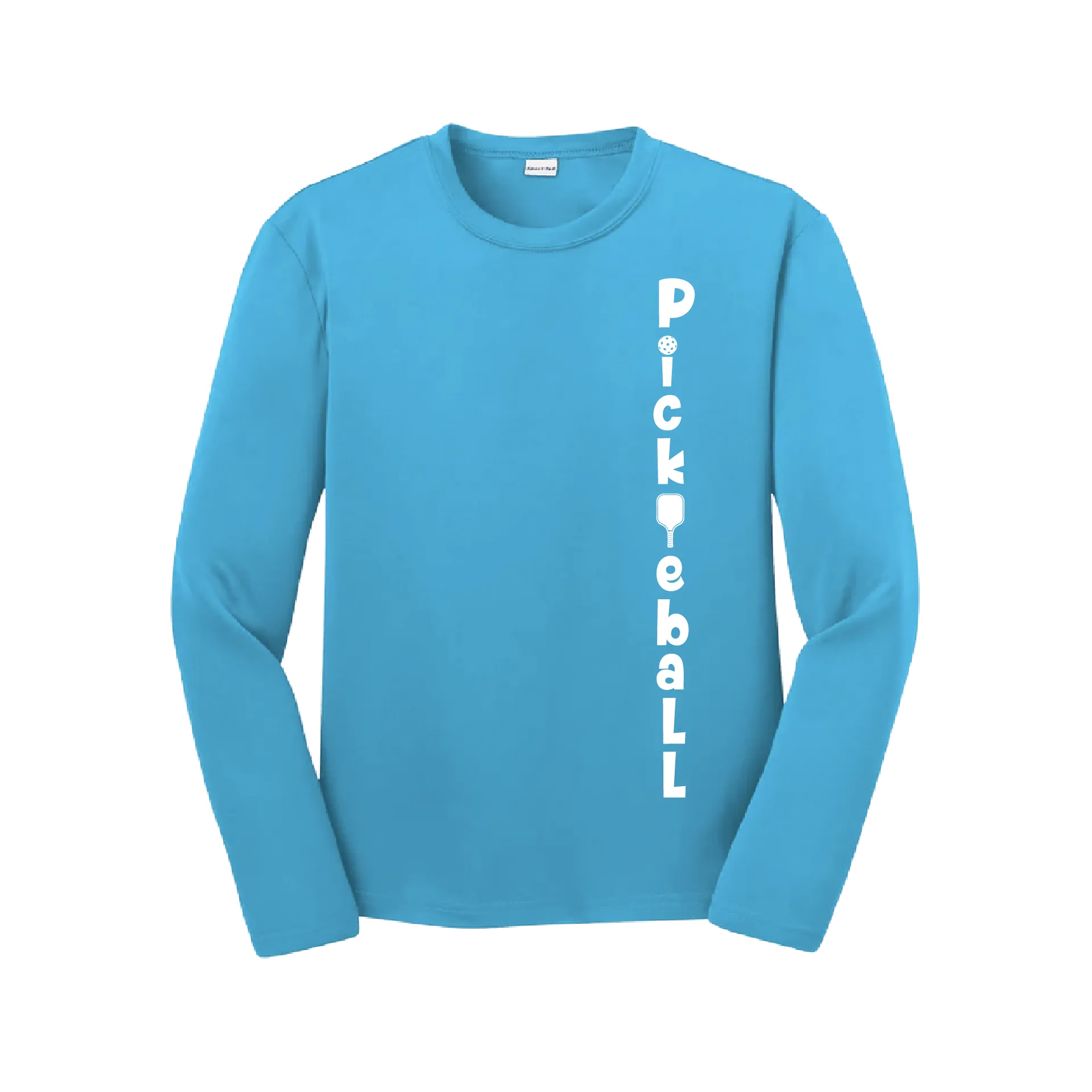 Pickleball (Vertical) Customizable | Youth Long Sleeve Athletic Pickleball Shirt | 100% Polyester