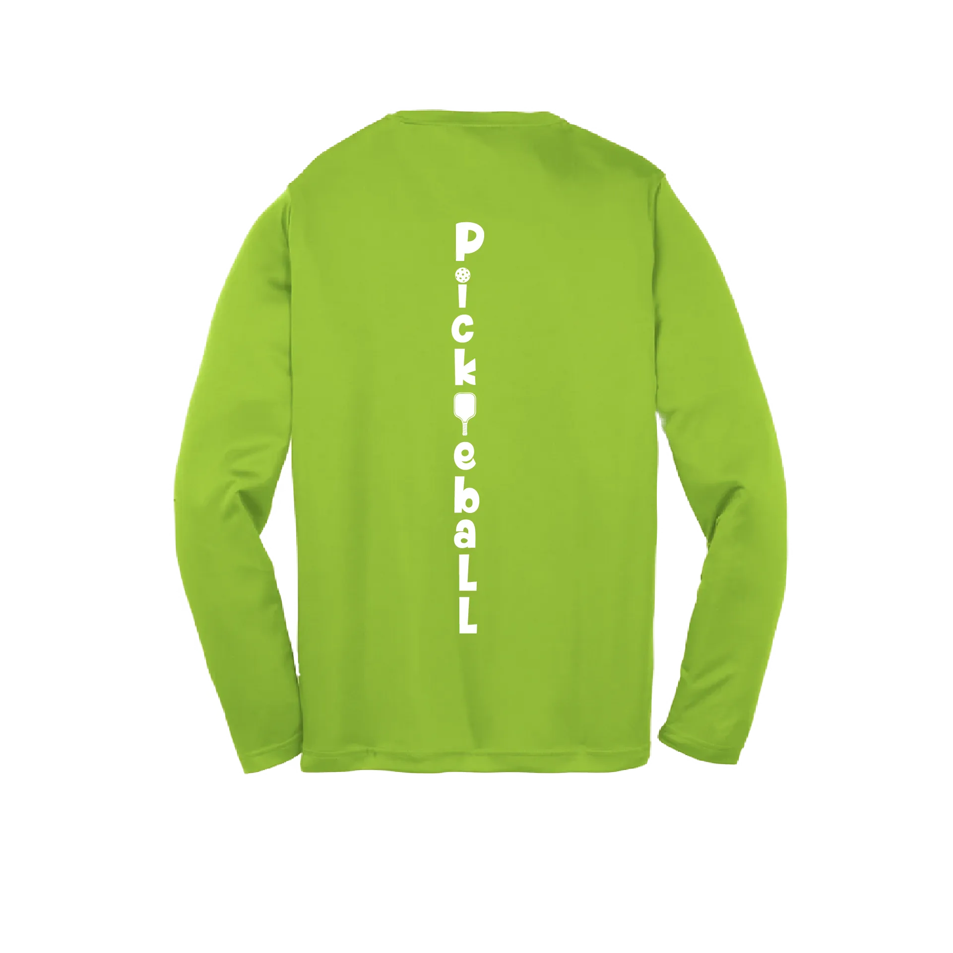 Pickleball (Vertical) Customizable | Youth Long Sleeve Athletic Pickleball Shirt | 100% Polyester