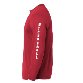 Pickleball (Vertical) Customizable | Youth Long Sleeve Athletic Pickleball Shirt | 100% Polyester