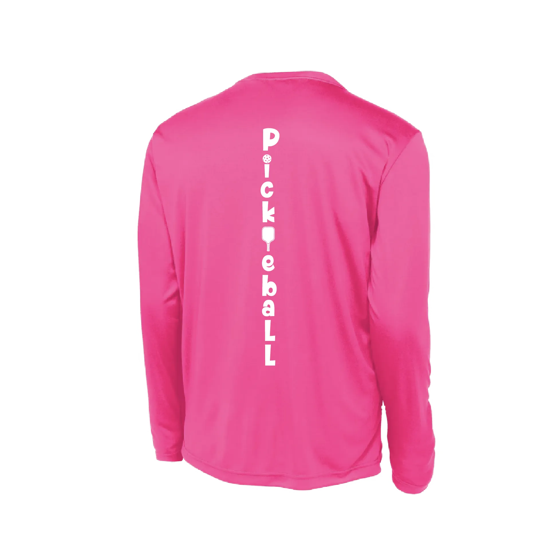 Pickleball (Vertical) Customizable | Youth Long Sleeve Athletic Pickleball Shirt | 100% Polyester