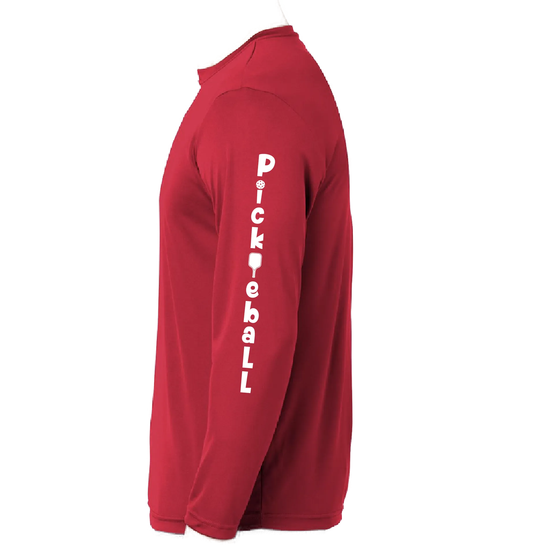 Pickleball (Vertical) Customizable | Youth Long Sleeve Athletic Pickleball Shirt | 100% Polyester