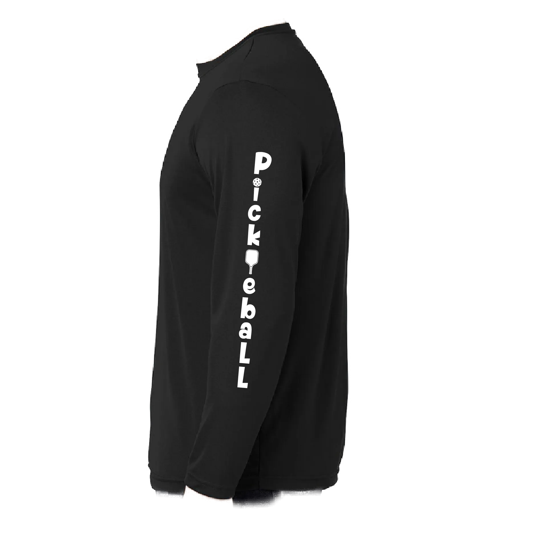 Pickleball (Vertical) Customizable | Youth Long Sleeve Athletic Pickleball Shirt | 100% Polyester