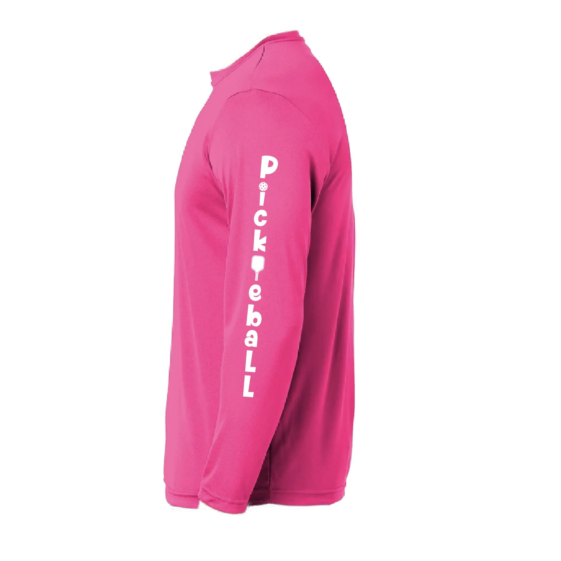 Pickleball (Vertical) Customizable | Youth Long Sleeve Athletic Pickleball Shirt | 100% Polyester