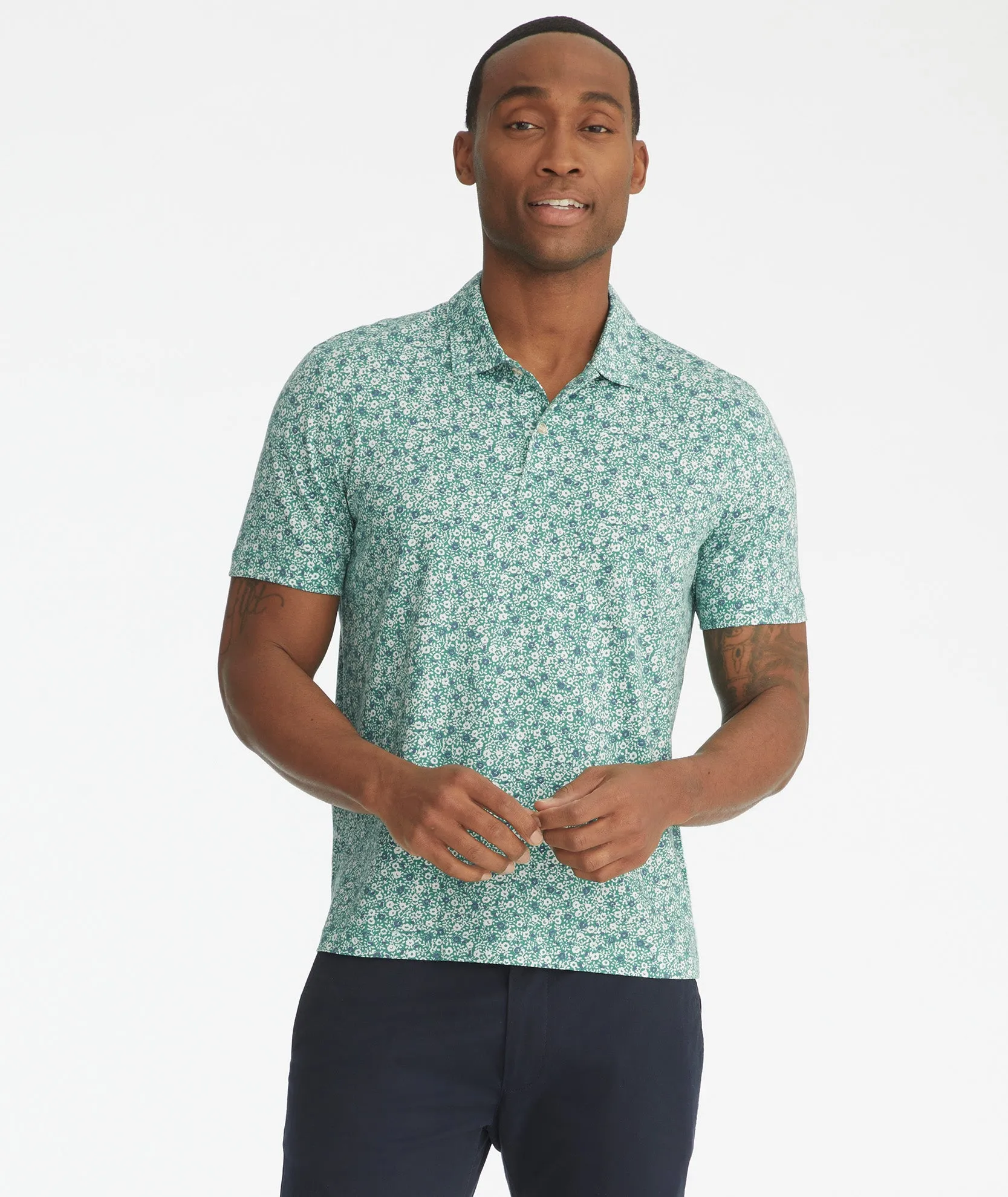 Pima Cotton Printed Polo