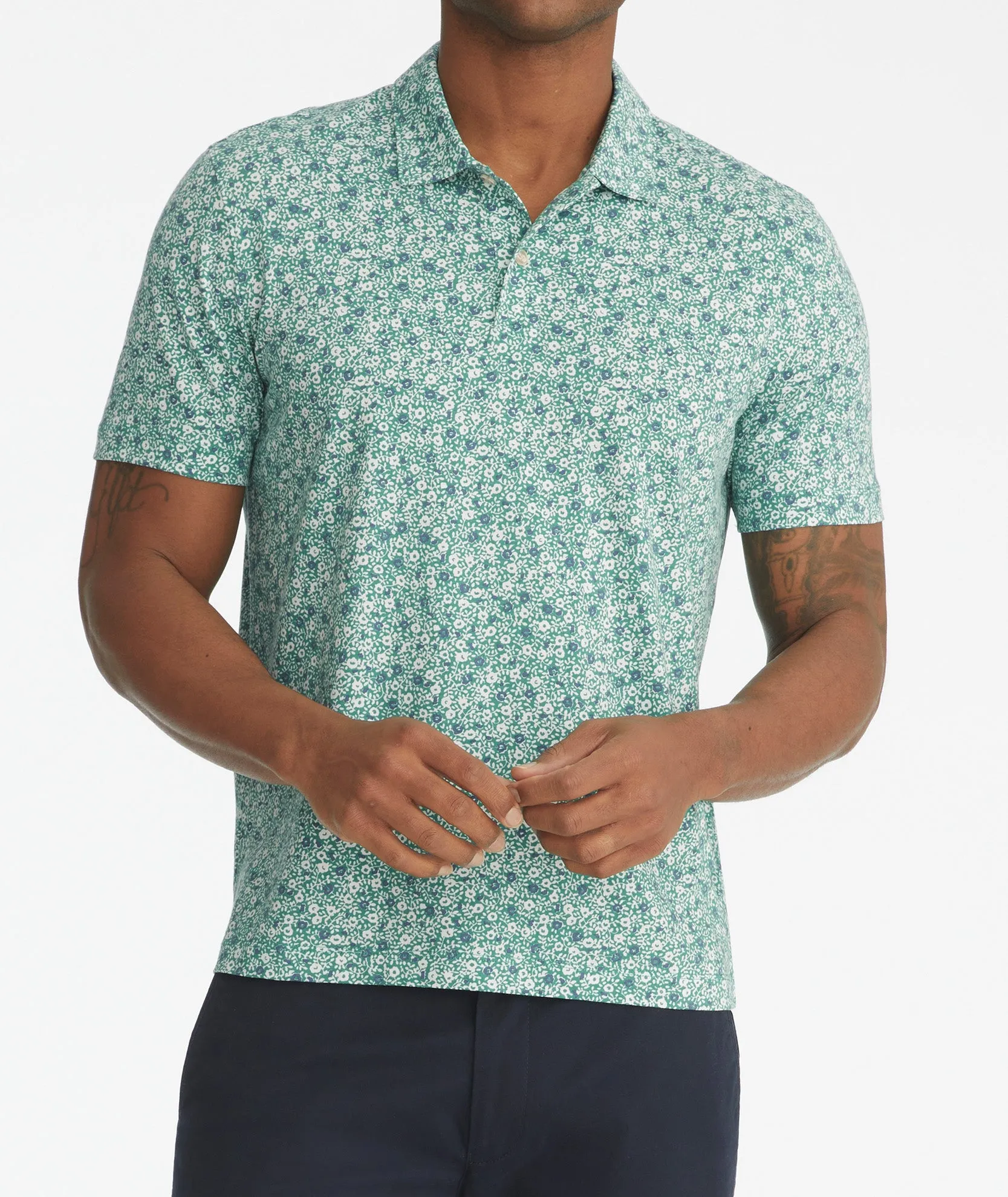 Pima Cotton Printed Polo