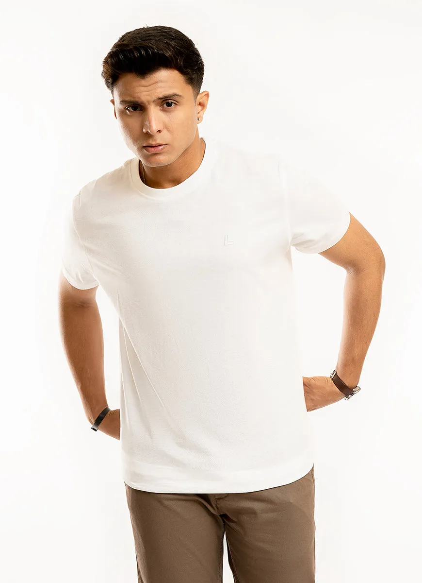 Plain-White, 100% Cotton Basic T-shirt