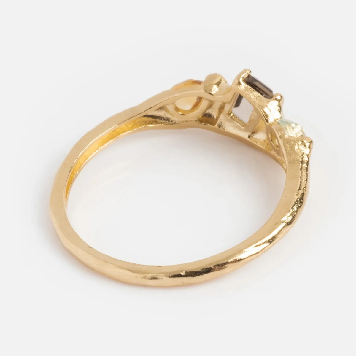 Solid Gold Organic Woodland Ring