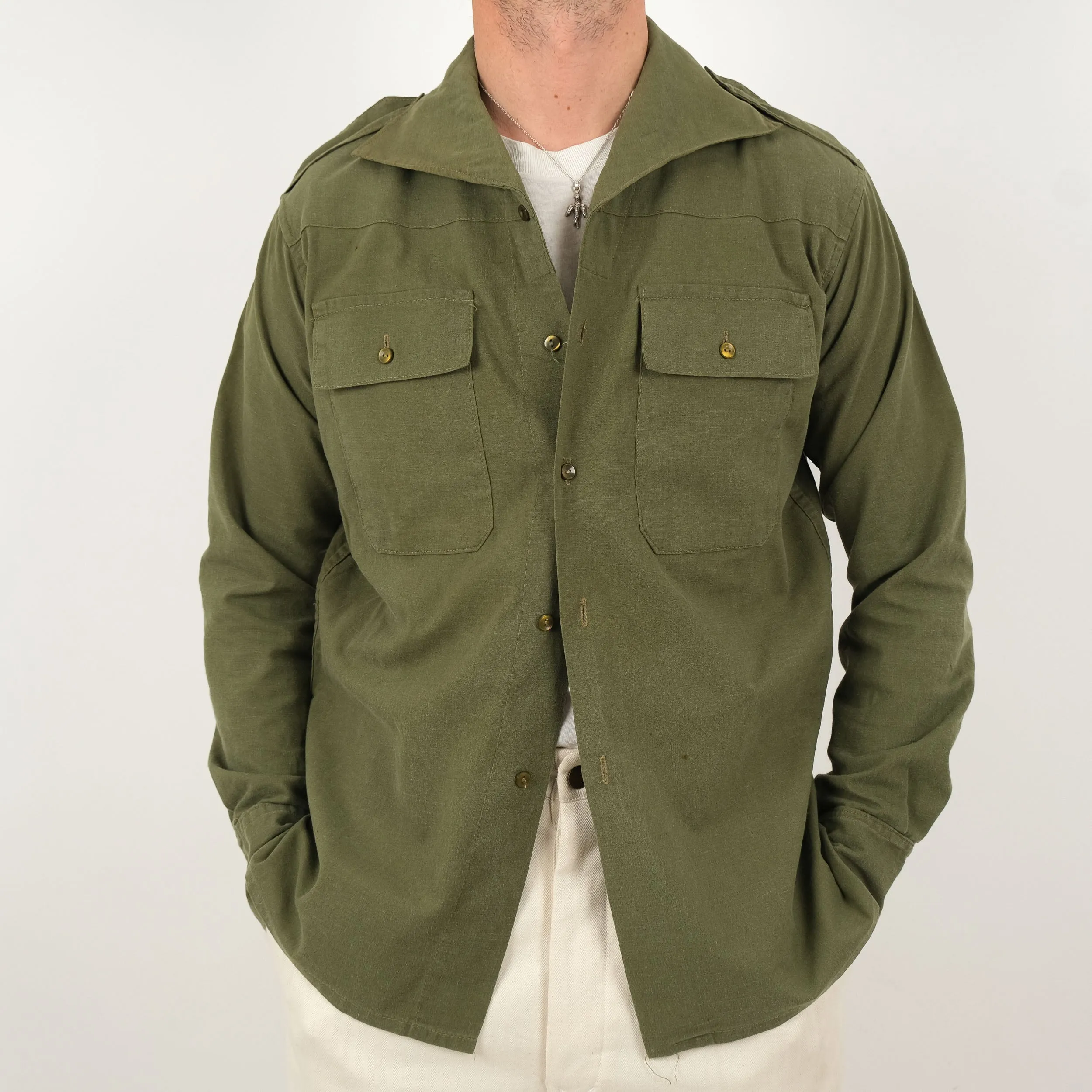 SPANISH OLIVE GREEN SHIRT