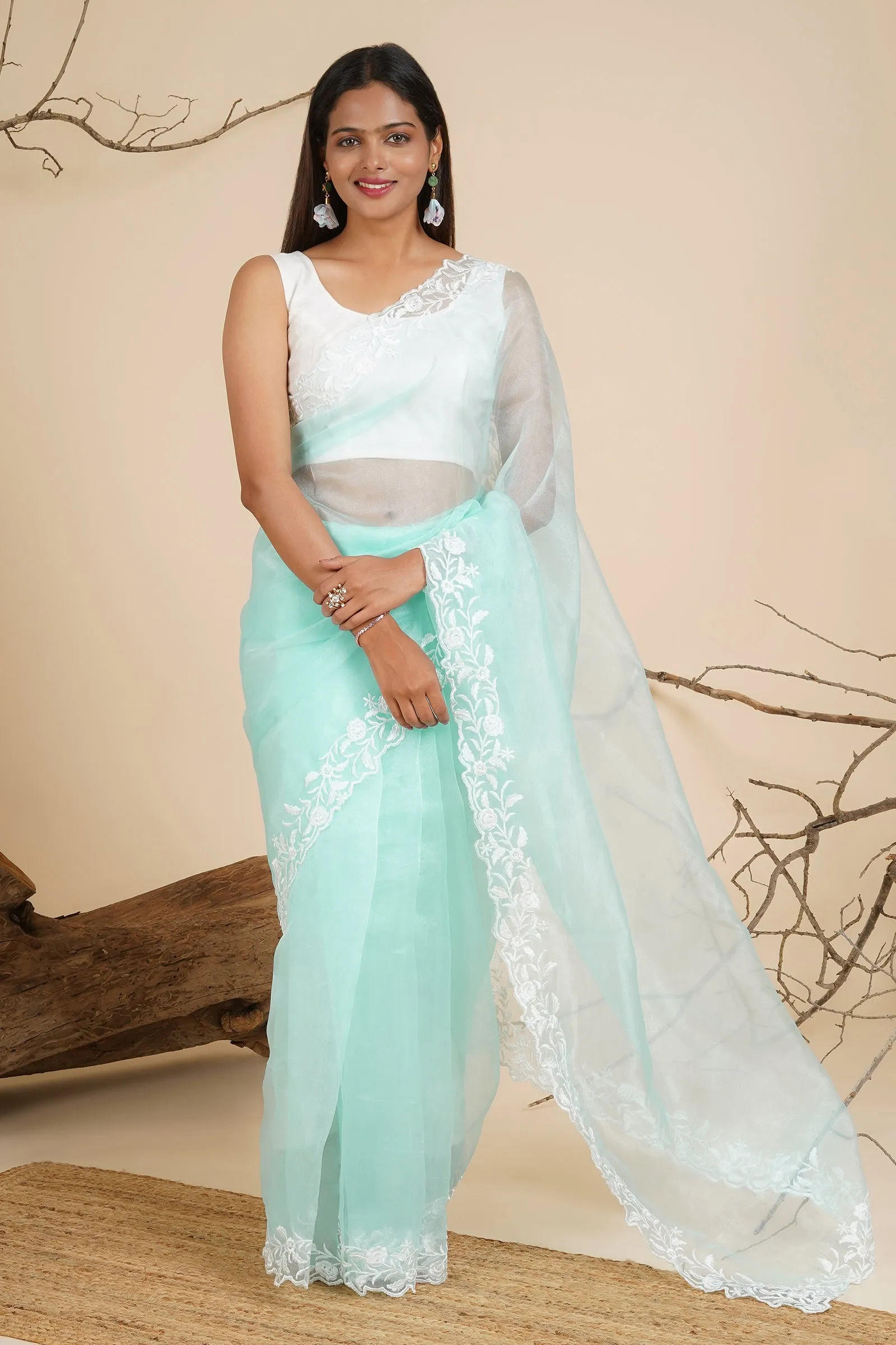 Teejh Dewdrop Dazzle Organza Saree