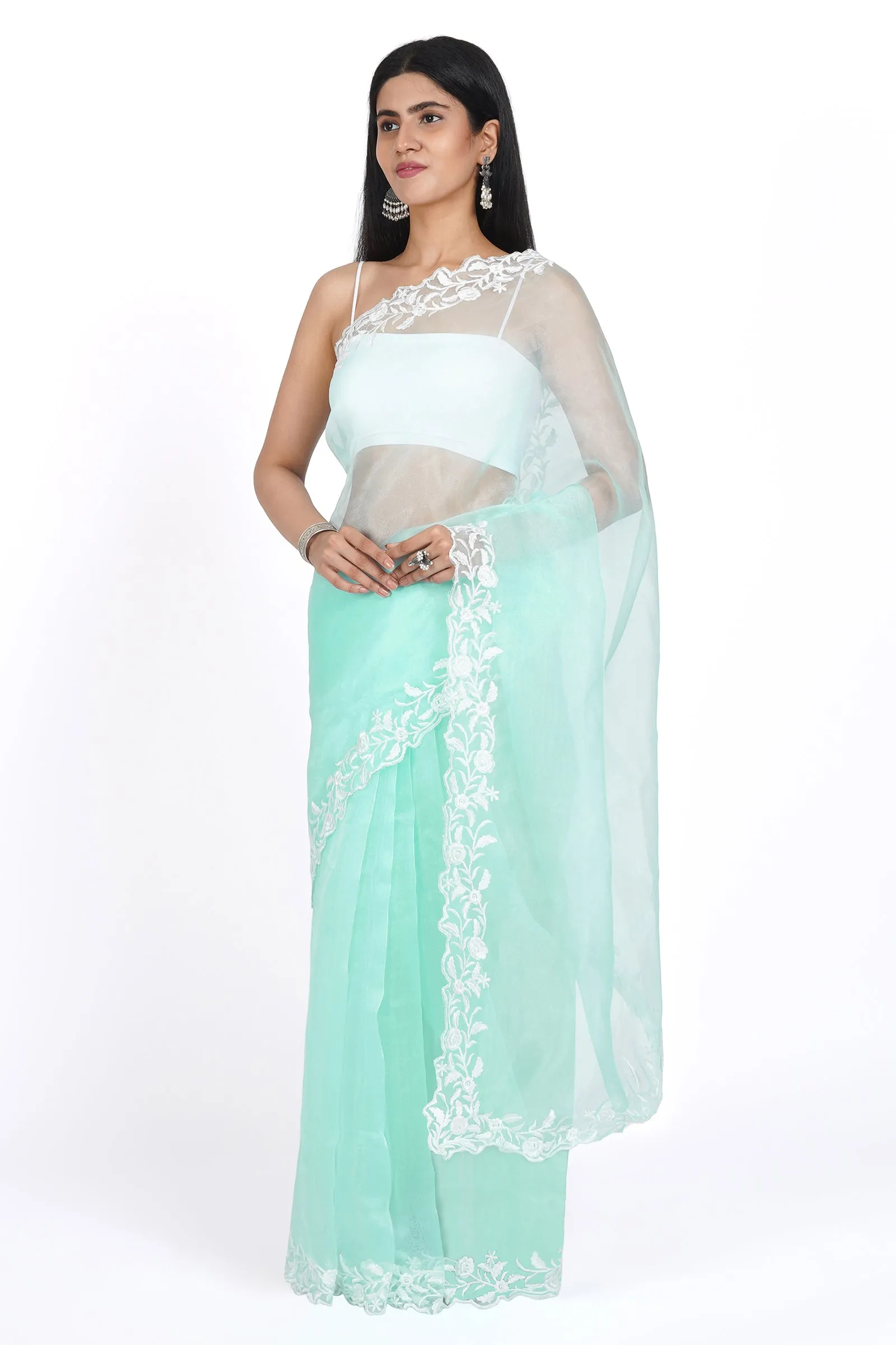 Teejh Dewdrop Dazzle Organza Saree