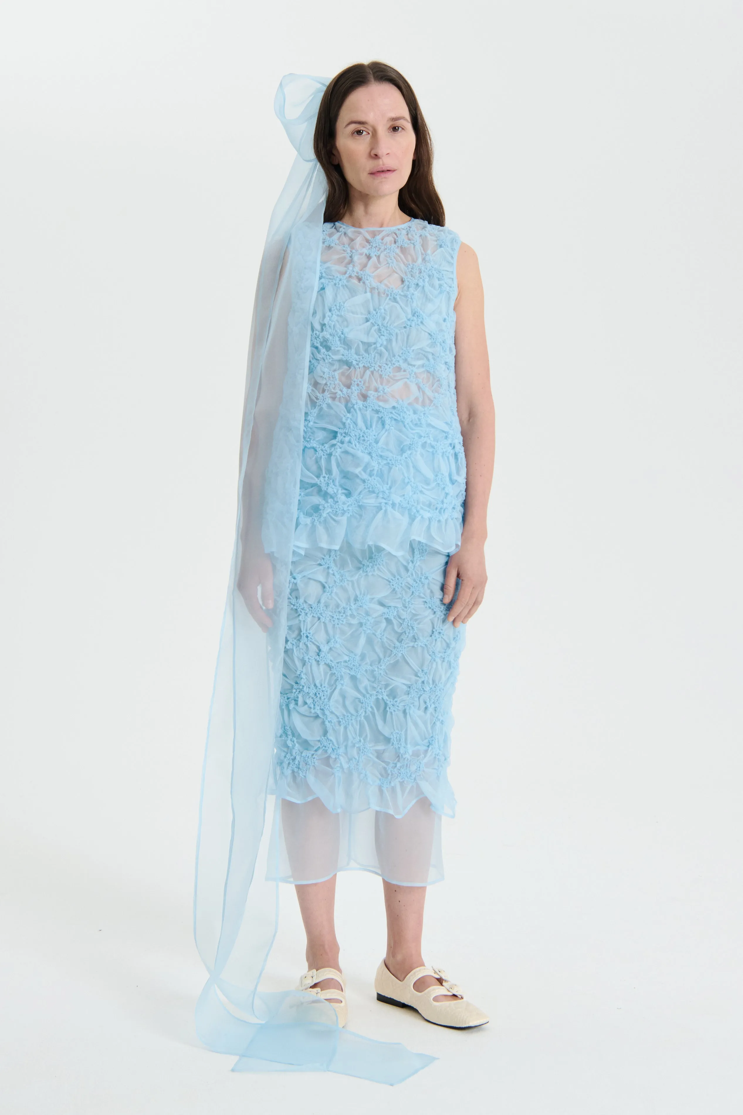 UTANIA | TOP BERRY BLOSSOM SMOCK LIGHT BLUE BRIDAL