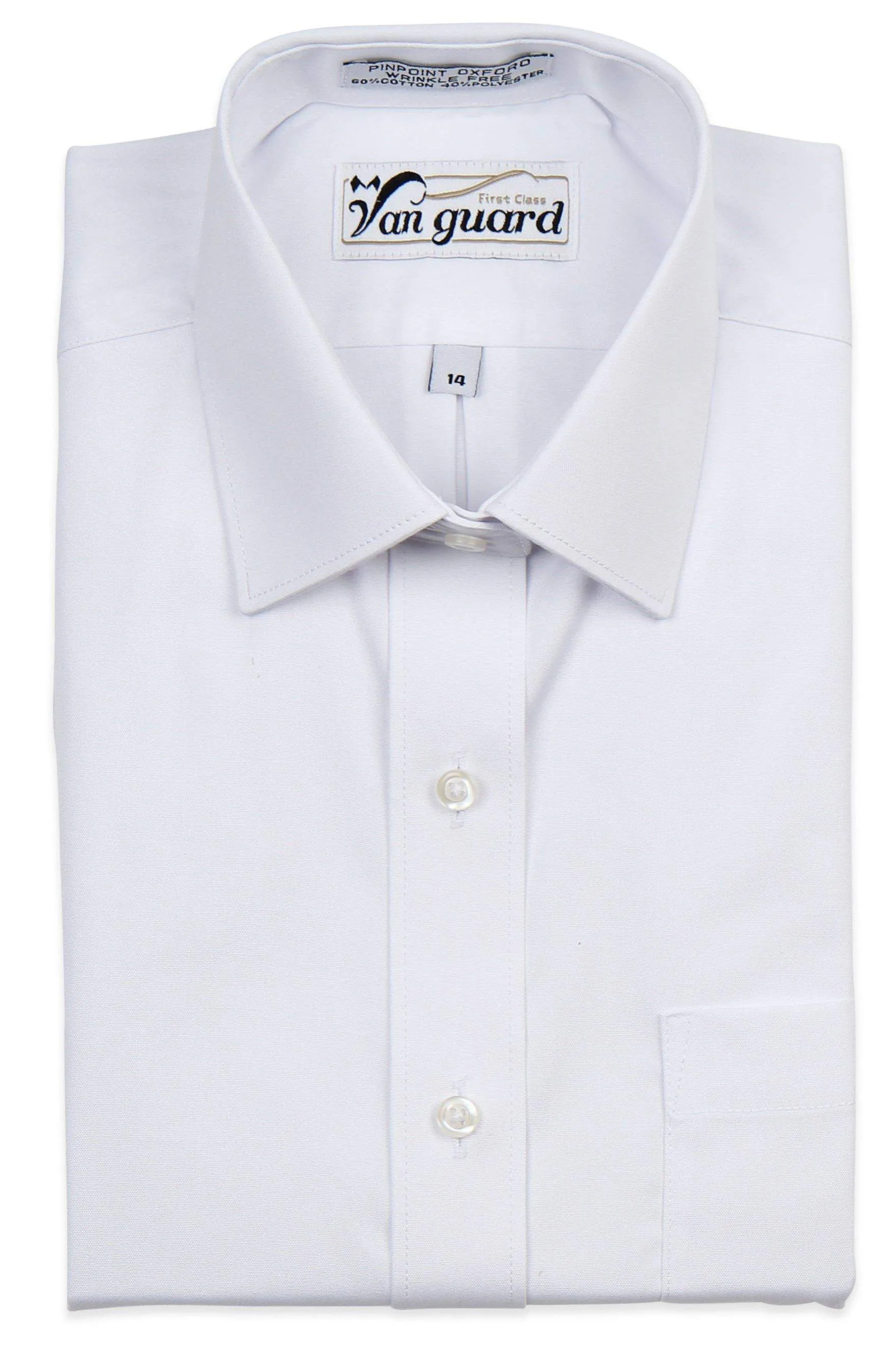 Van Guard Mens White Shirt Chassidisch (Right Over Left)