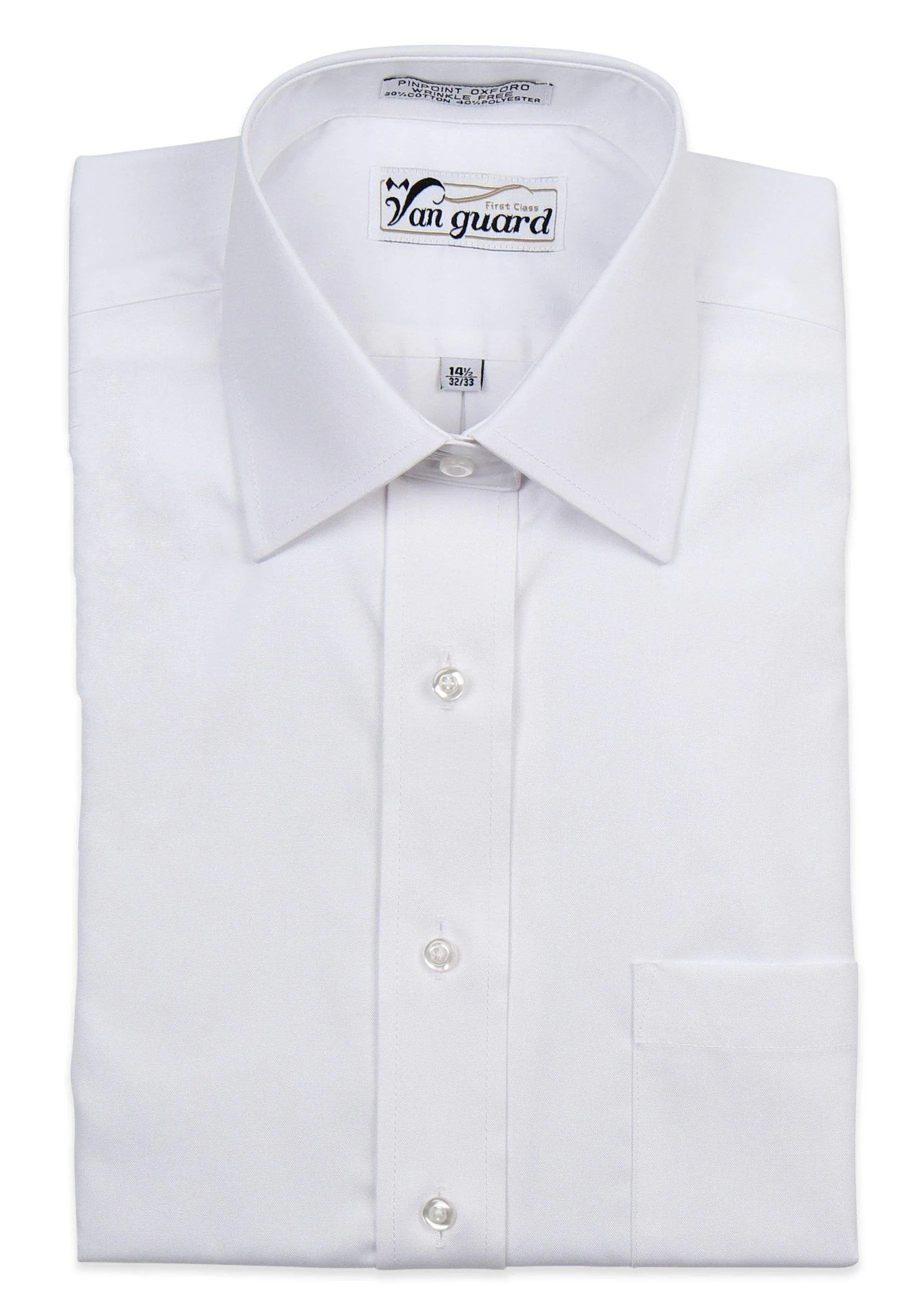 Van Guard Mens White Shirt Chassidisch (Right Over Left)