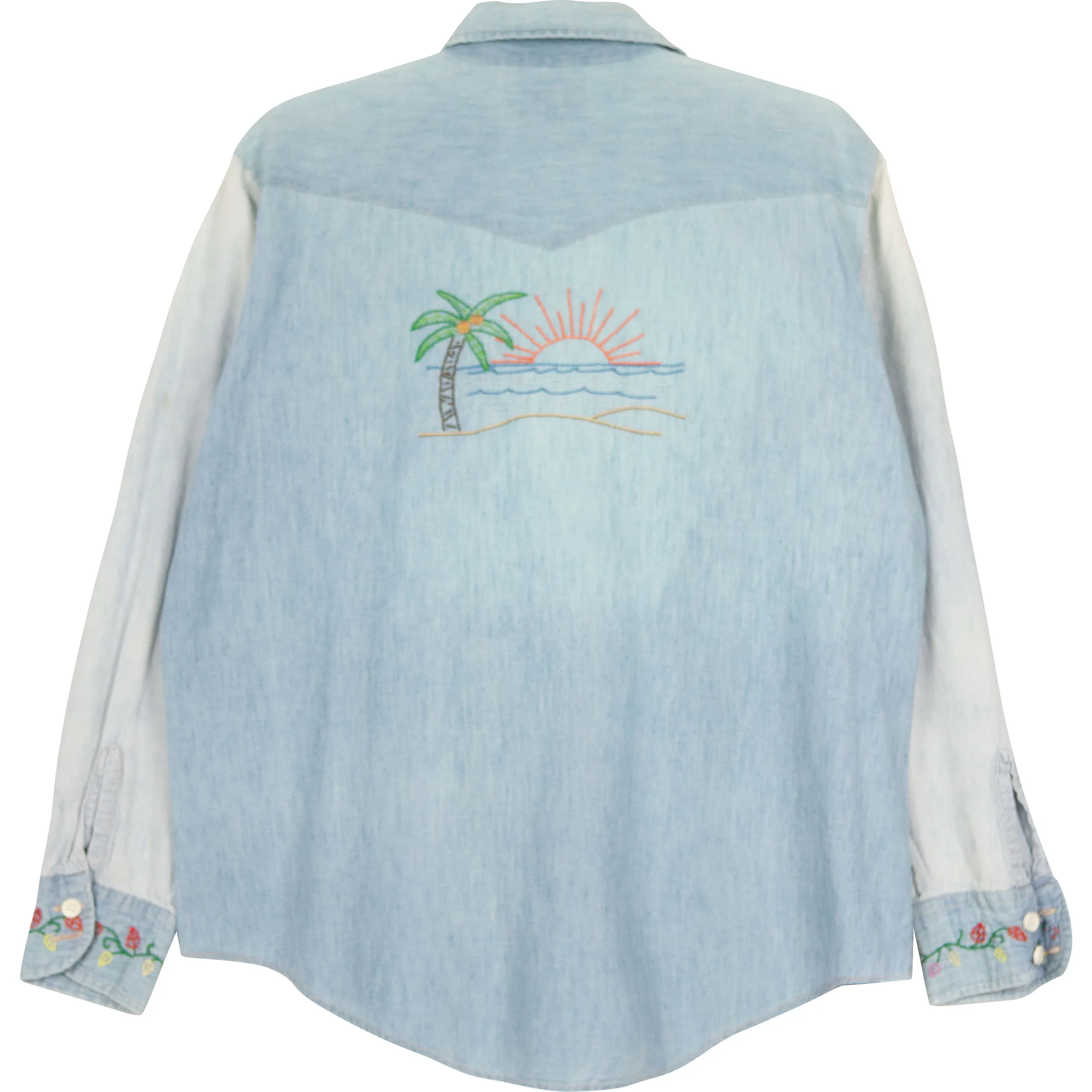 VINTAGE HAND EMBROIDERED DENIM SHIRT