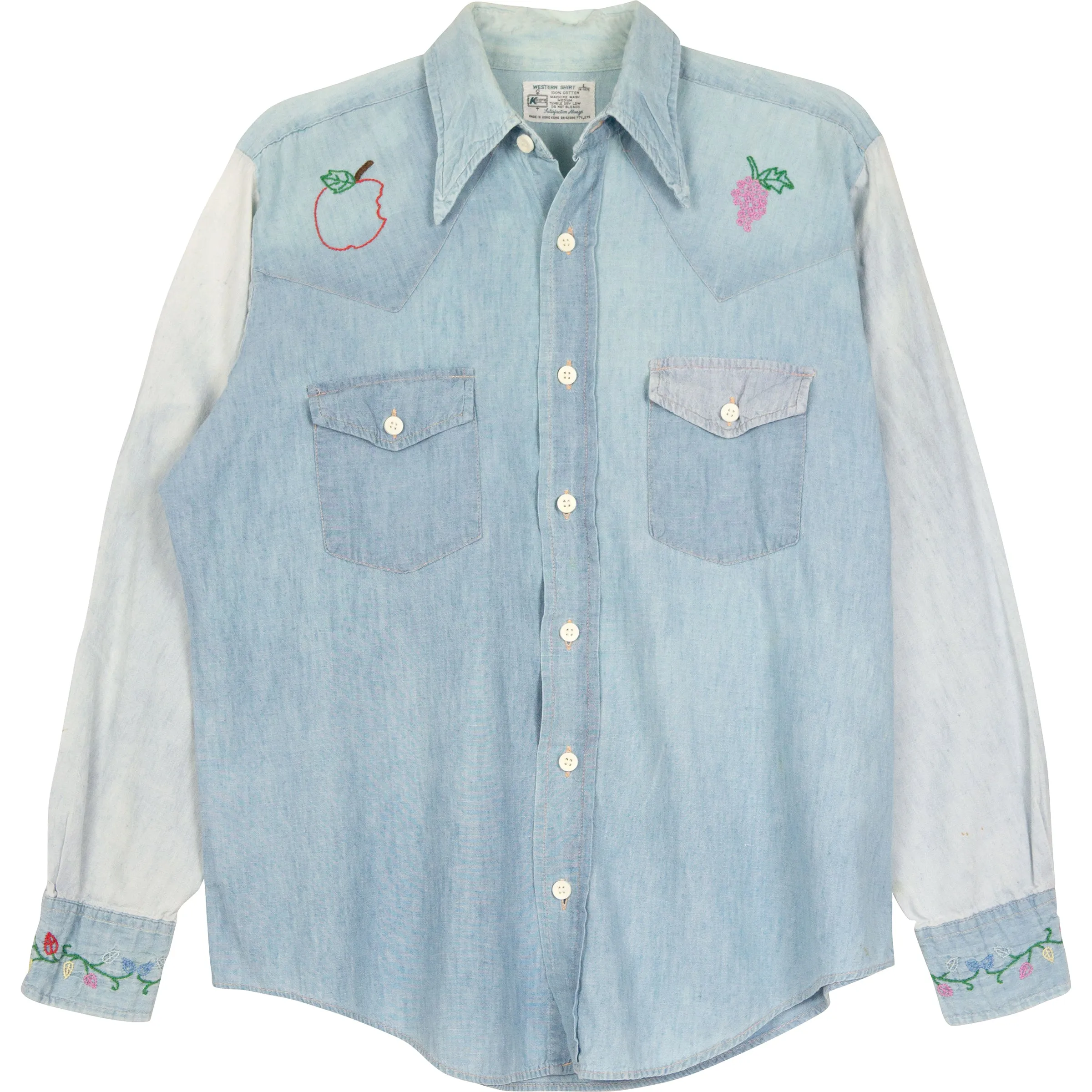 VINTAGE HAND EMBROIDERED DENIM SHIRT