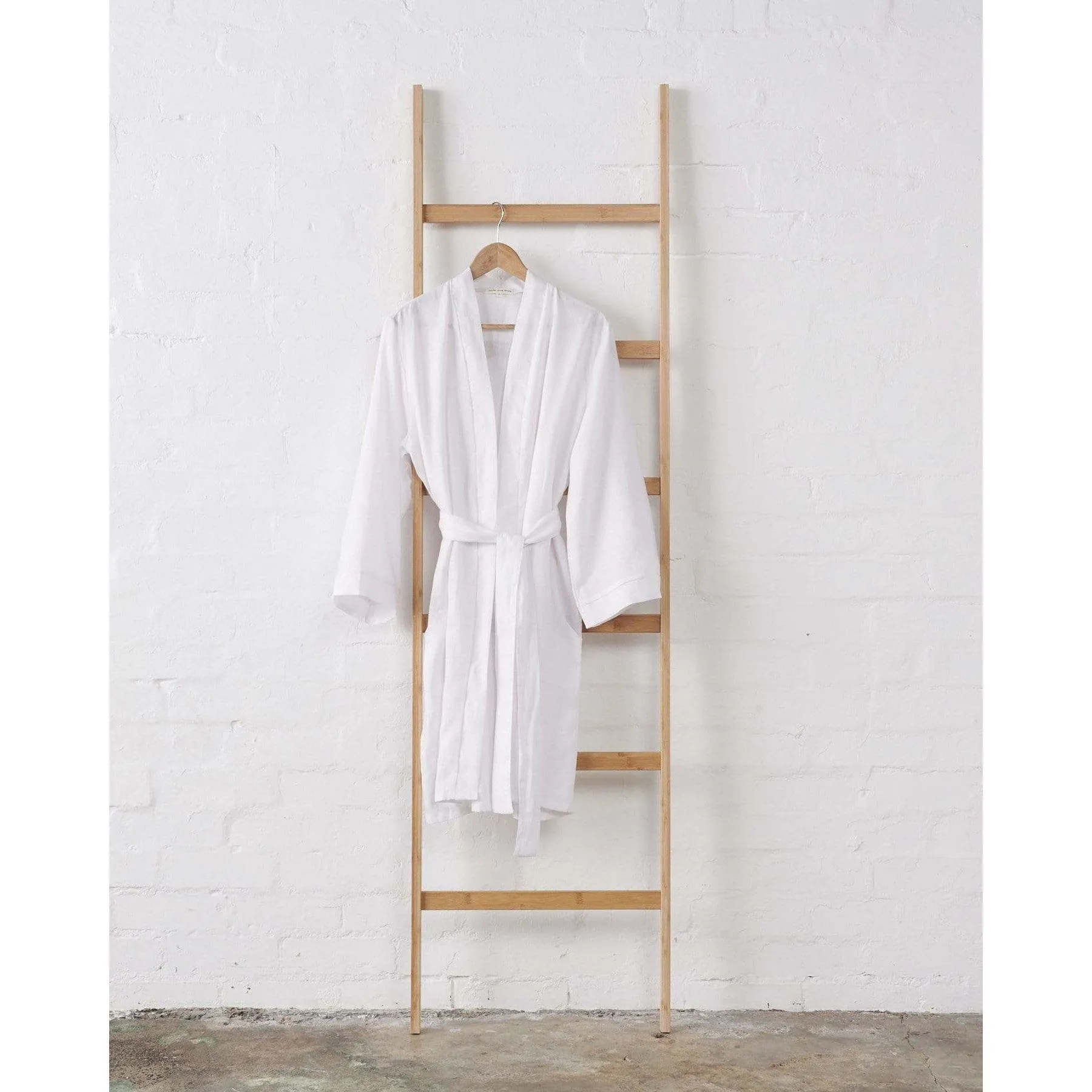 White Linen Bathrobe