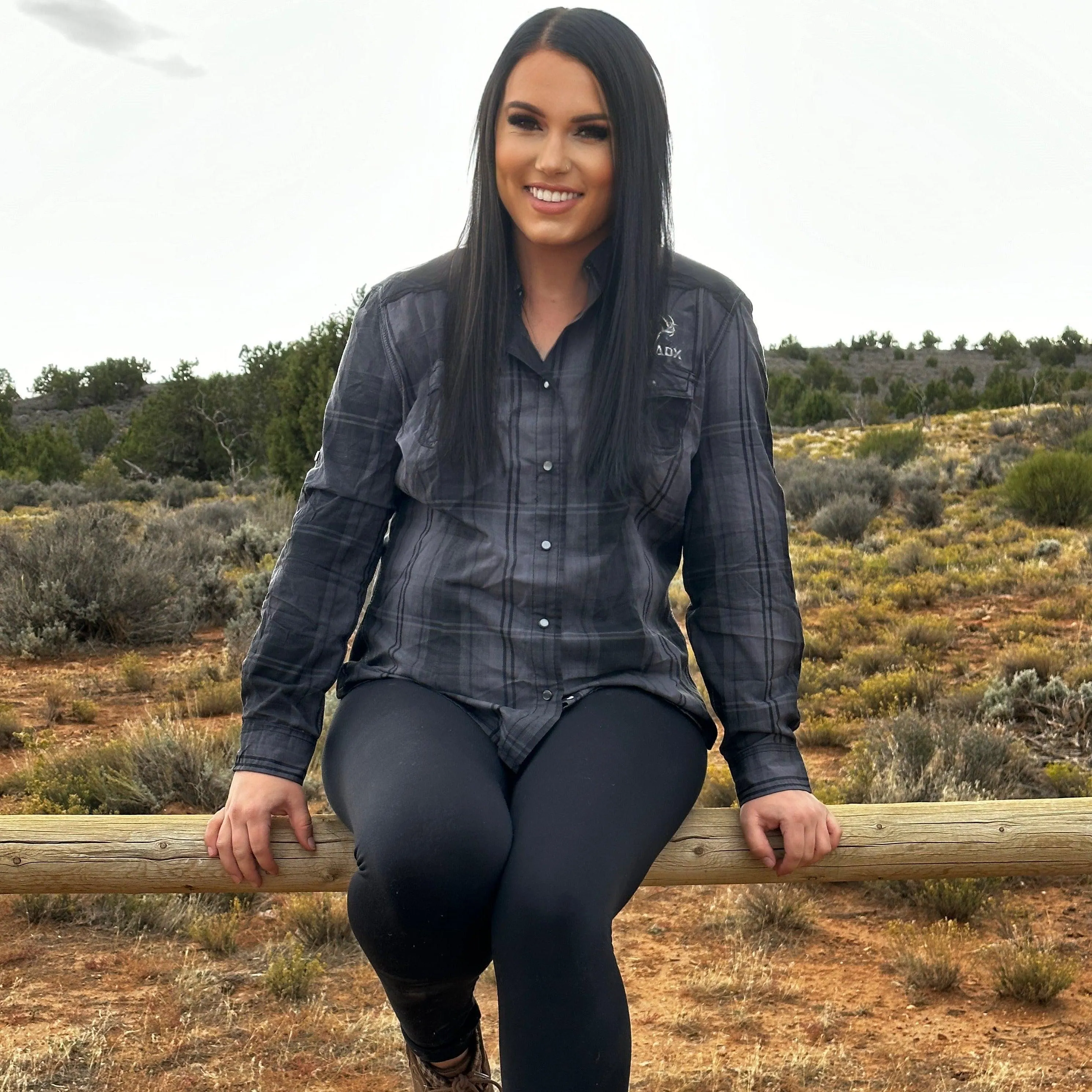 Womens Jasper Western Shirt | Black - Clearance