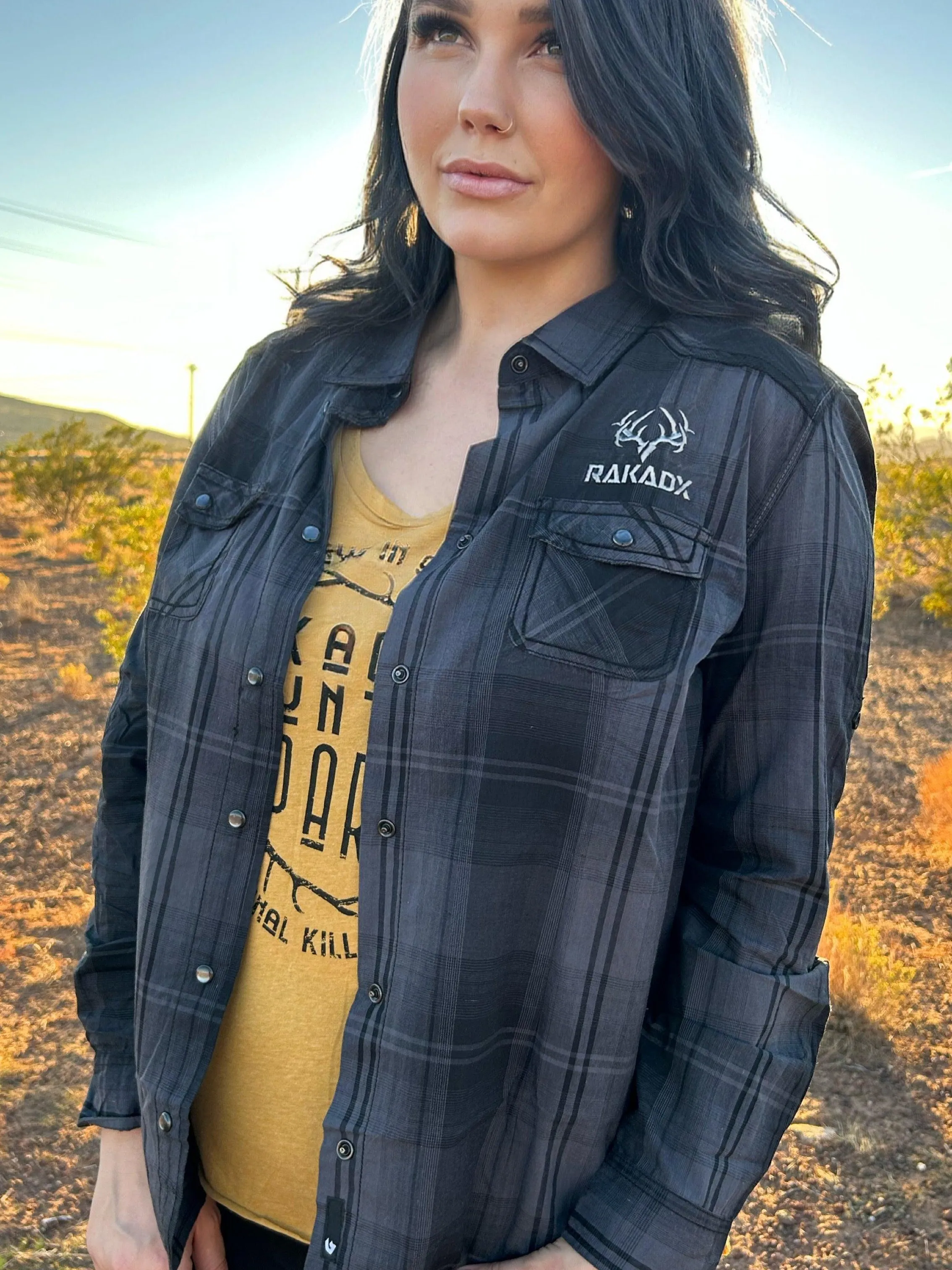 Womens Jasper Western Shirt | Black - Clearance