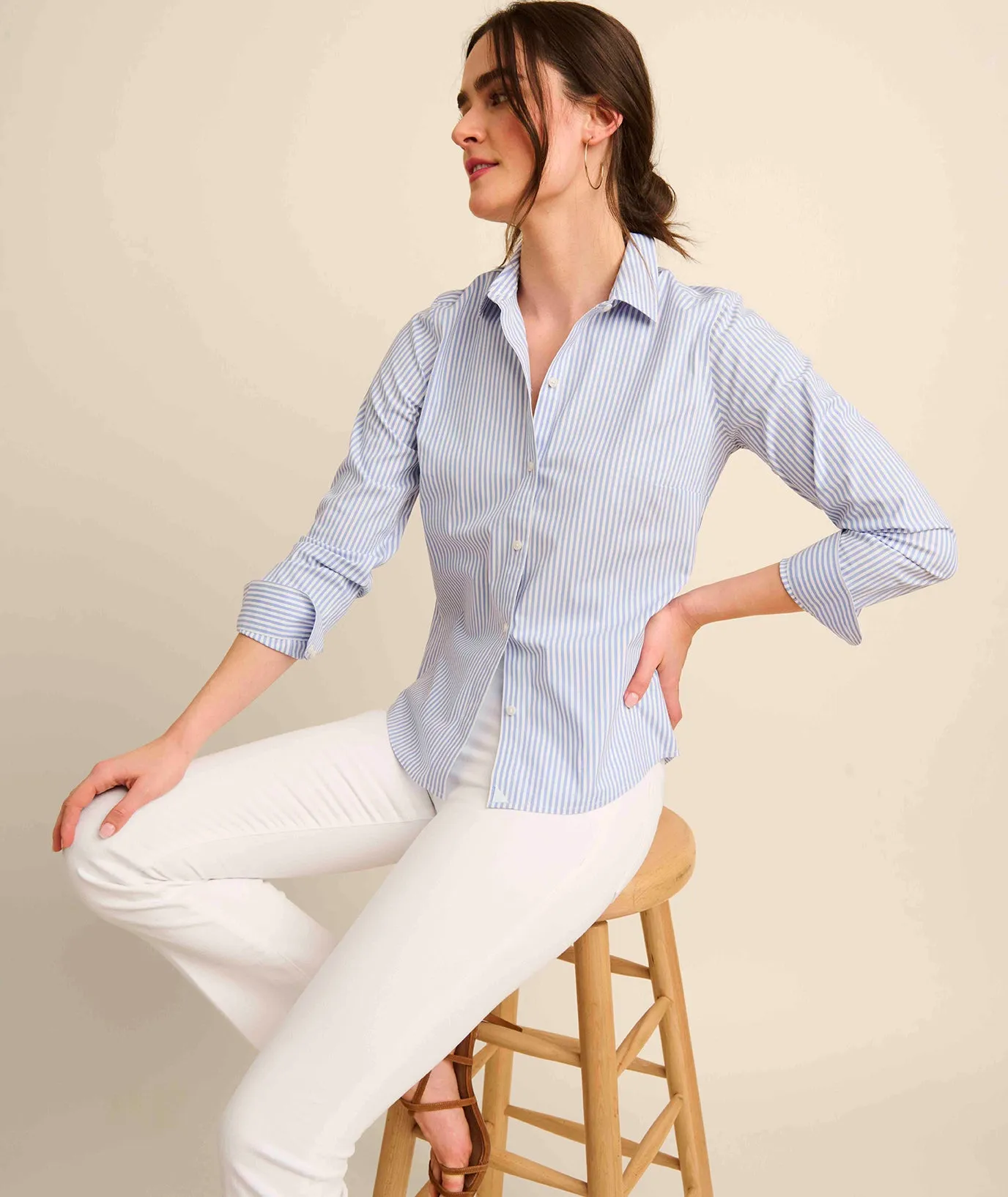 Wrinkle-Free Stretch Cotton Bella Shirt