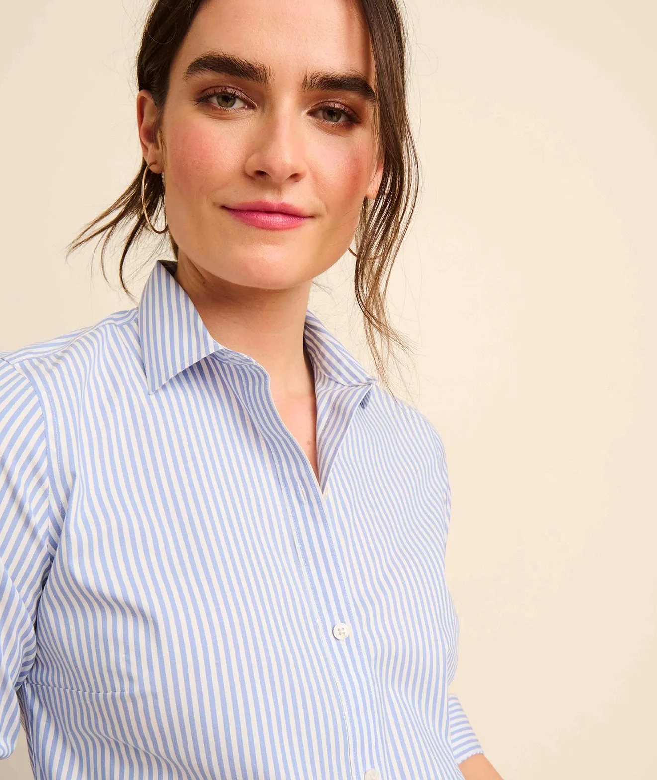 Wrinkle-Free Stretch Cotton Bella Shirt